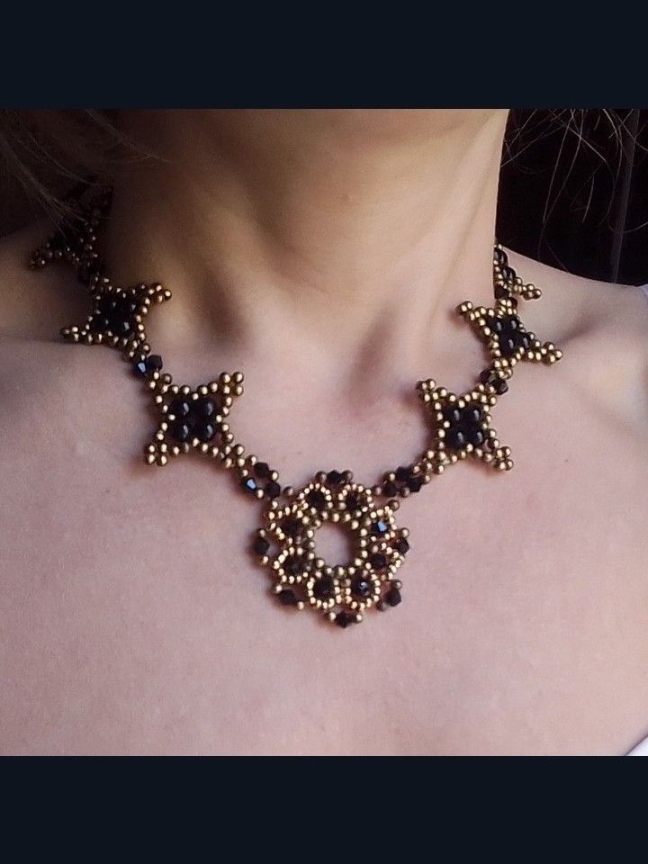 Handmade Necklace black pearls Vintage style Pendant Earrings Size ONE SIZE - 7 Thumbnail