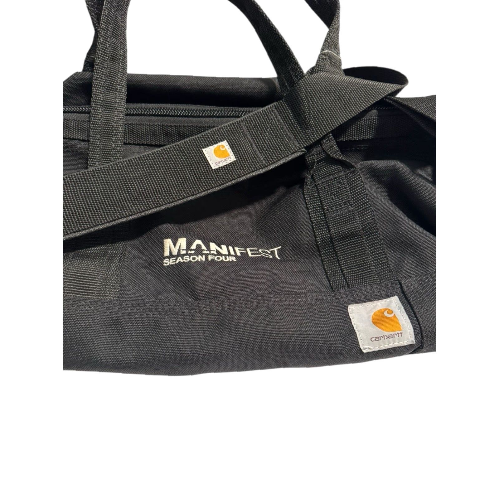 Carhartt Carhartt x Manifest Season 4 Black Canvas Duffle Bag Lightweight Montego Airways Duffle Bag Unisex Adults Black Bag Boxpackable Travel Men/Women? Size ONE SIZE - 3 Thumbnail