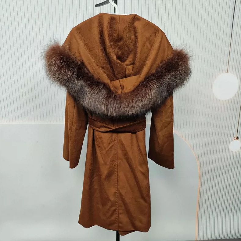 Max Mara Max Mara Wool coat long brown Size M / US 6-8 / IT 42-44 - 2 Thumbnail