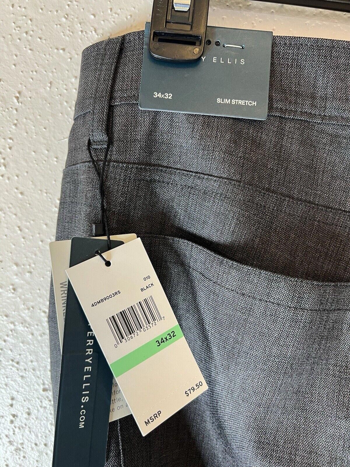 Perry Ellis Perry Ellis Mens Slim Fit Stretch 34x32 $79.50 MSRP Size US 34 / EU 50 - 4 Thumbnail