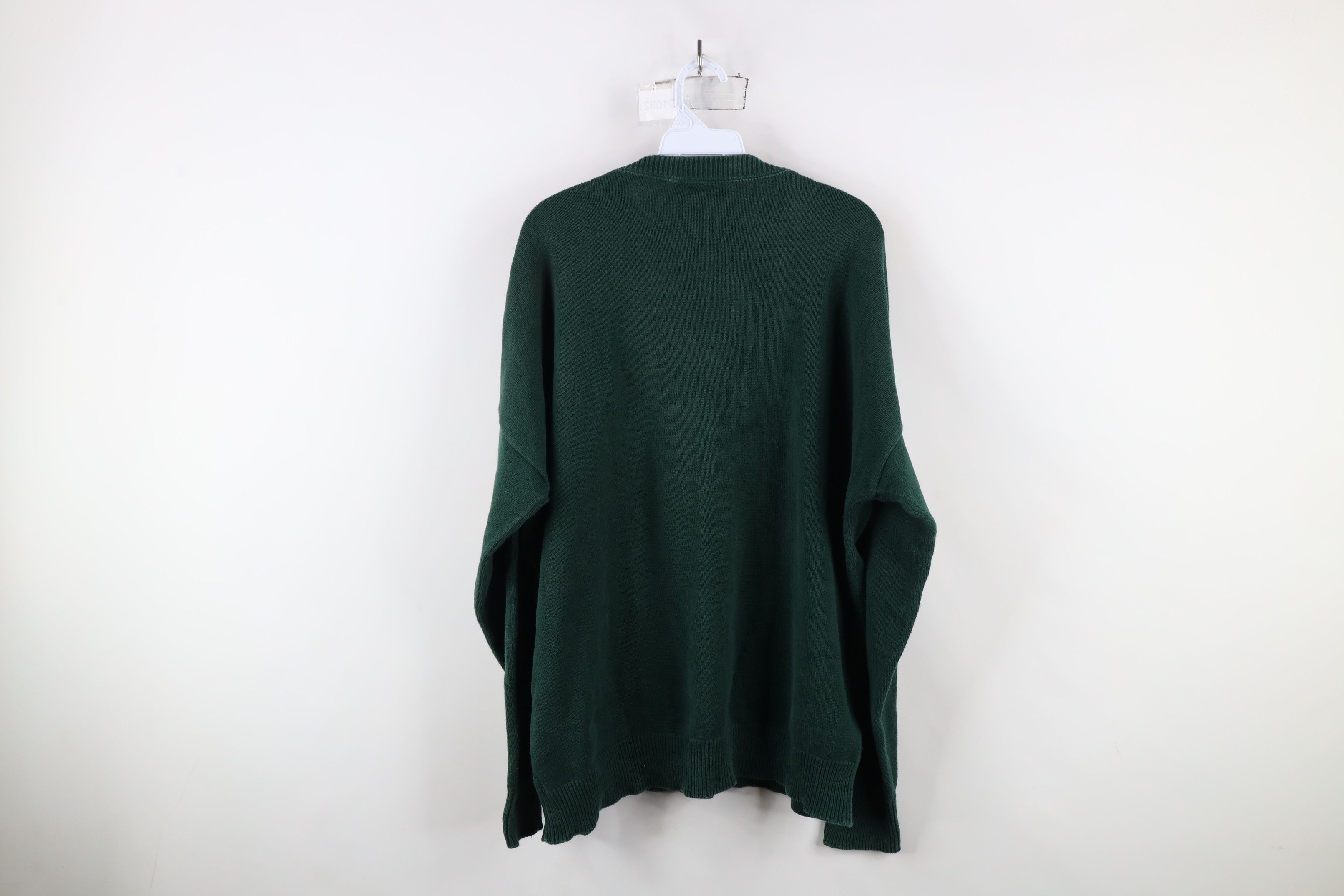 Vintage Vintage 90s Deep Springs Trout Club Knit Sweater Green USA Size US XXL / EU 58 / 5 - 11 Thumbnail