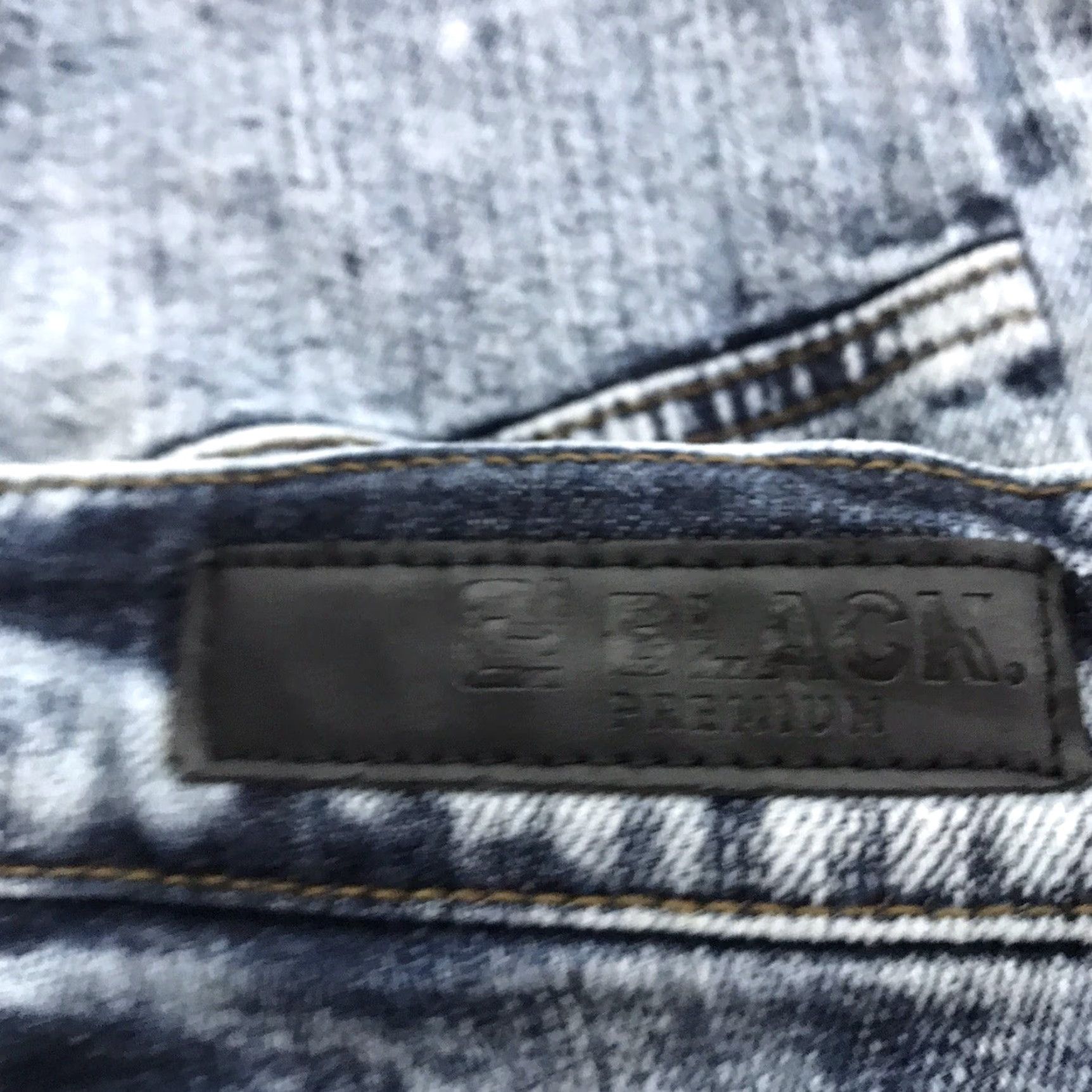 Vintage VINTAGE Black Premium Acid Washed Distressed Skinny Jeans Mens Size 32X32 Denim Cotton Spandex Blue Hip Hop Size US 32 / EU 48 - 3 Thumbnail