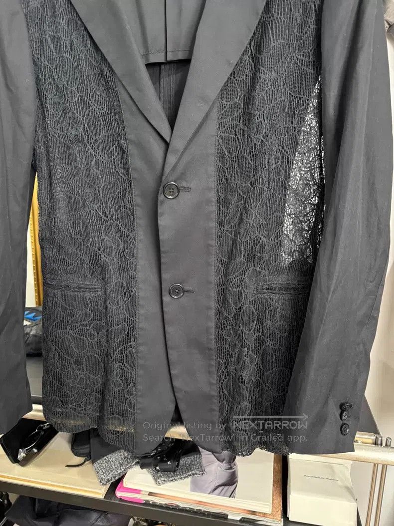 Yohji Yamamoto Yohji Yamamoto Lace Patchwork Blazer jacket Size US L / EU 52-54 / 3 - 4 Thumbnail