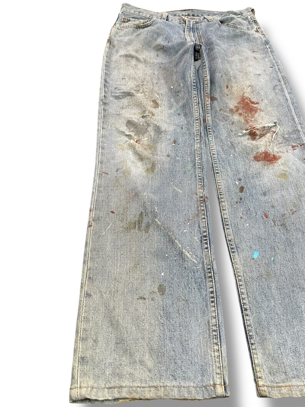 LVC × Levi's × Levi's Vintage Clothing Vintage Levi’s 503 Ripped Paint Splatter Distressed Denim Size US 32 / EU 48 - 3 Thumbnail