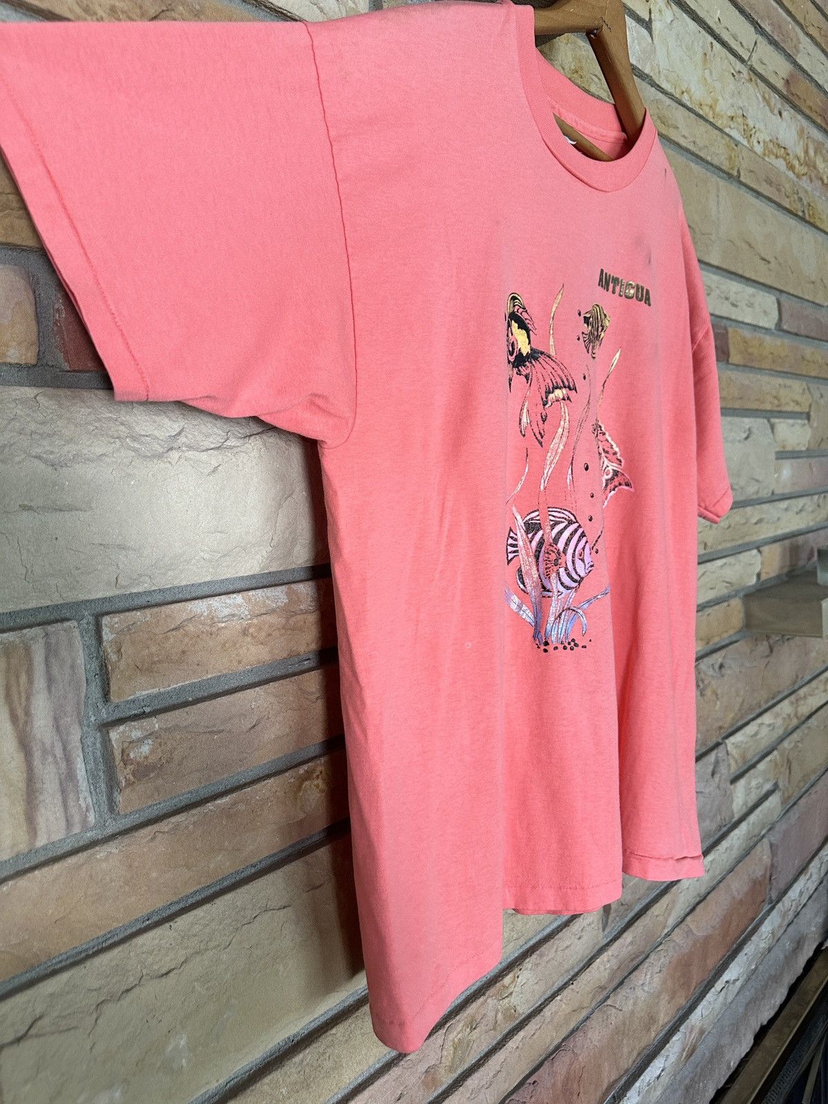 Vintage Vintage 90s Antigua Fish Tourist Vacation Animal Graphic Tee Size US XL / EU 56 / 4 - 2 Thumbnail