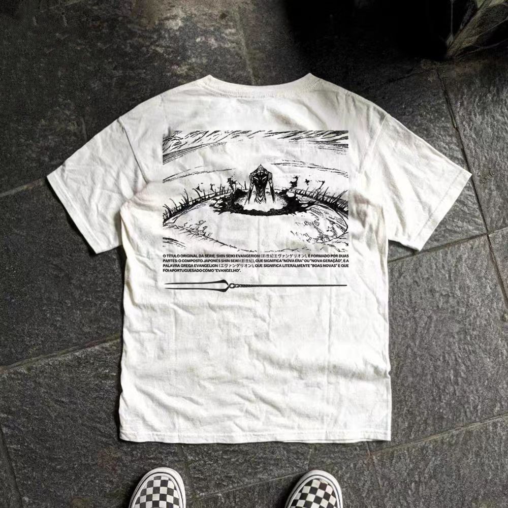 Vintage White Washed Vintage T-Shirt with Eye Print Size US M / EU 48-50 / 2 - 1 Thumbnail