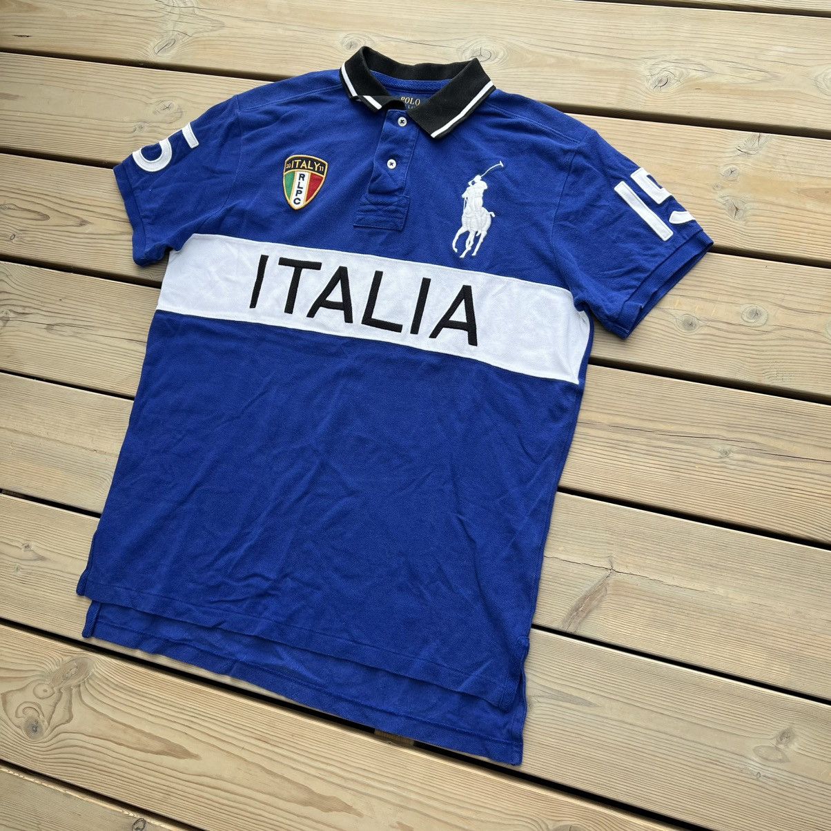 Polo Ralph Lauren Polo Ralph Lauren Rare Big Pony Chief Keef Polo Italia Blue Size US L / EU 52-54 / 3 - 2 Thumbnail