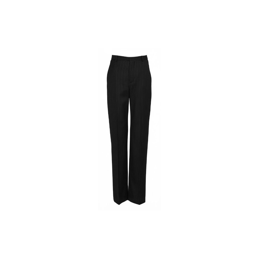Saint Laurent Paris o1la1rc1a1225 774421 Pantalons Taille Haute Jambe in Noir Size US 30 / EU 46 - 1 Preview