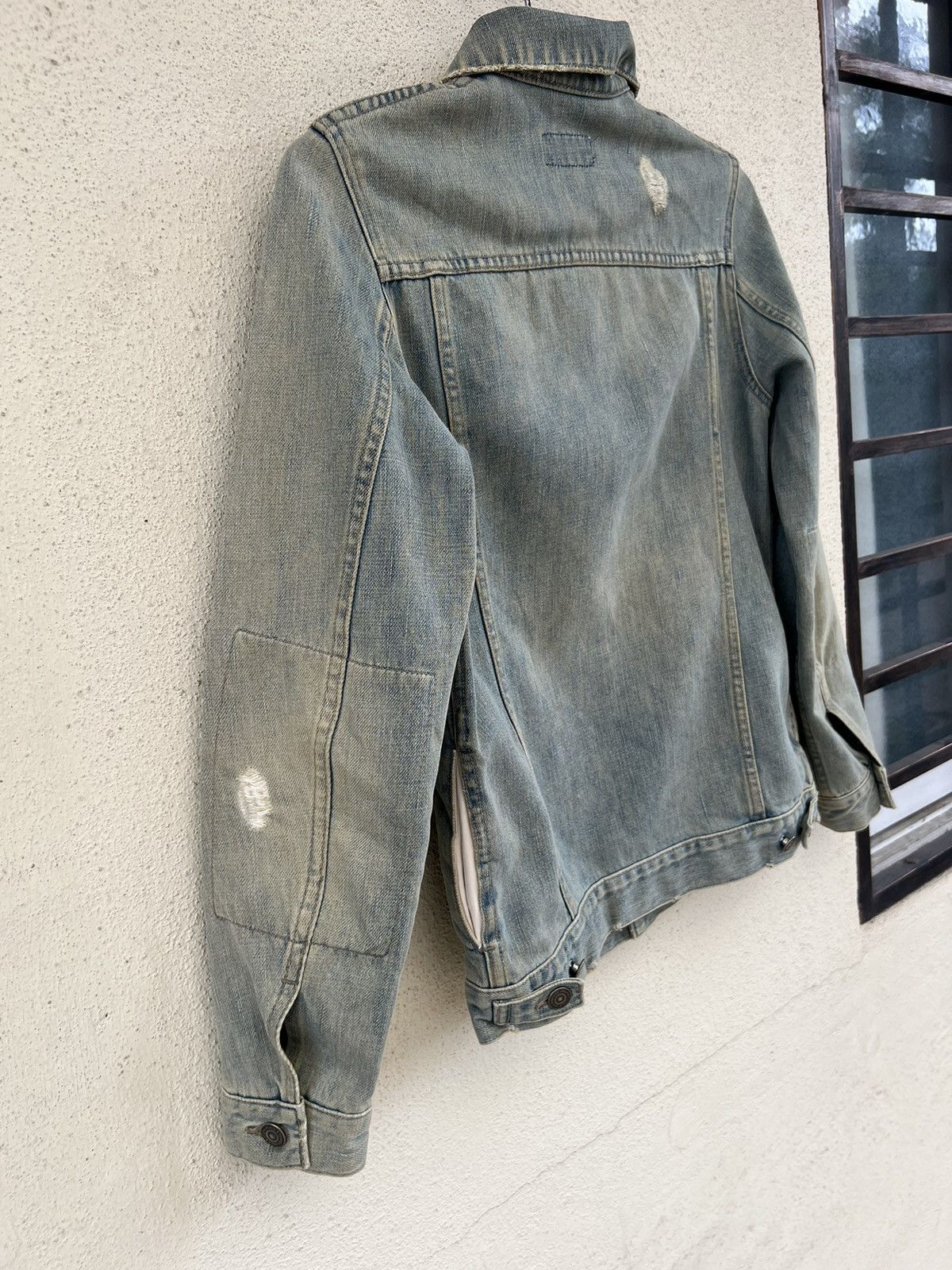 Vintage Et Vous Distress Mud Denim 4 Pocket Trucker Jacket