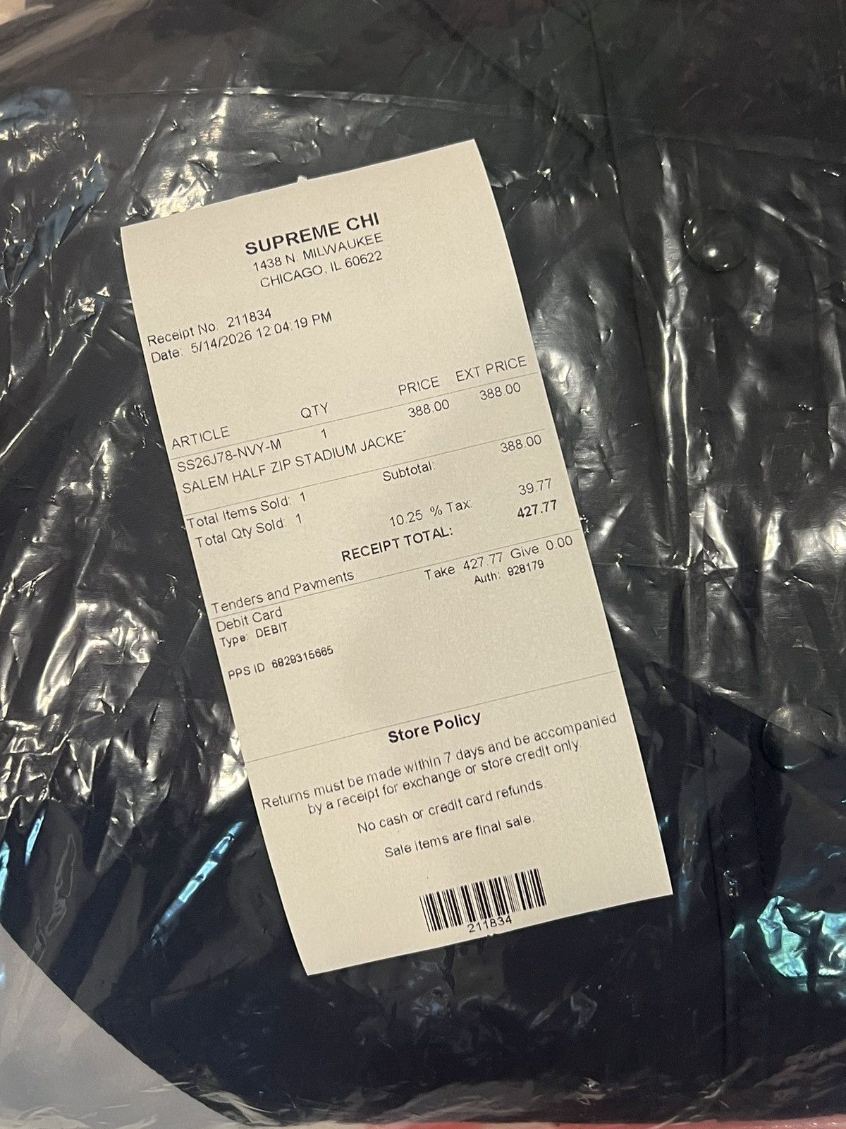 Supreme Supreme/Salem half zip stadium jacket size medium Size US M / EU 48-50 / 2 - 3 Thumbnail