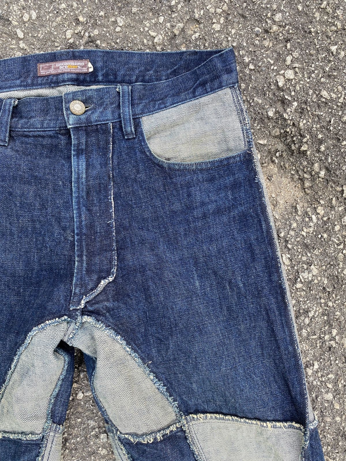 If Six Was Nine × Japanese Brand Unconscious Brothers Patchwork Design Denim Size US 31 - 7 Thumbnail