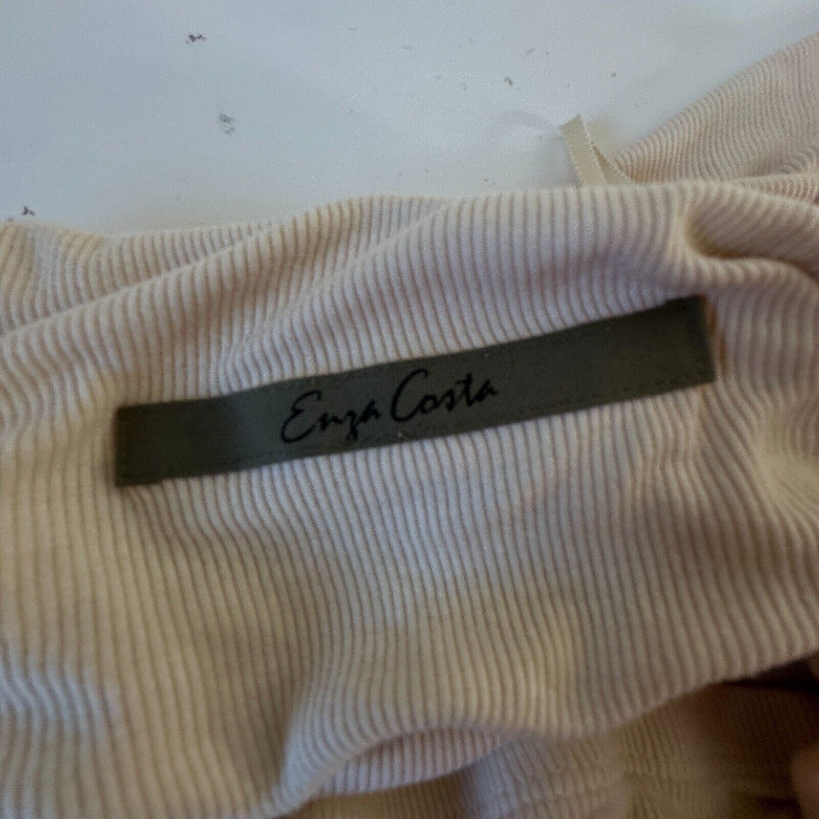 Enza Costa Enza Costa Cream One Shoulder Spaghetti Strap Bodycon Mini M Size M / US 6-8 / IT 42-44 - 6 Thumbnail