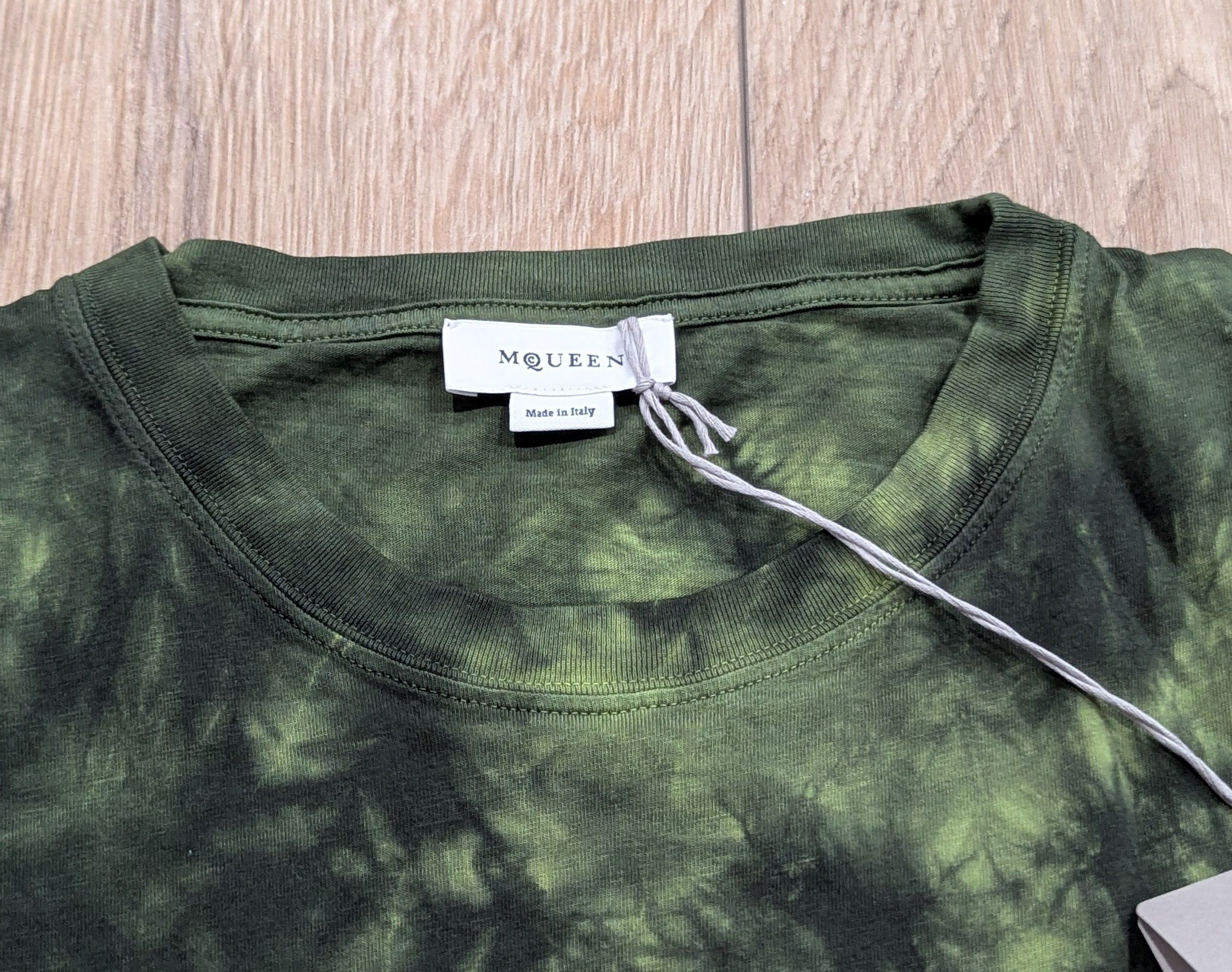 Alexander McQueen Alexander McQueen Skull Patch Tie-Dye T-Shirt Green Large Size US L / EU 52-54 / 3 - 2 Thumbnail
