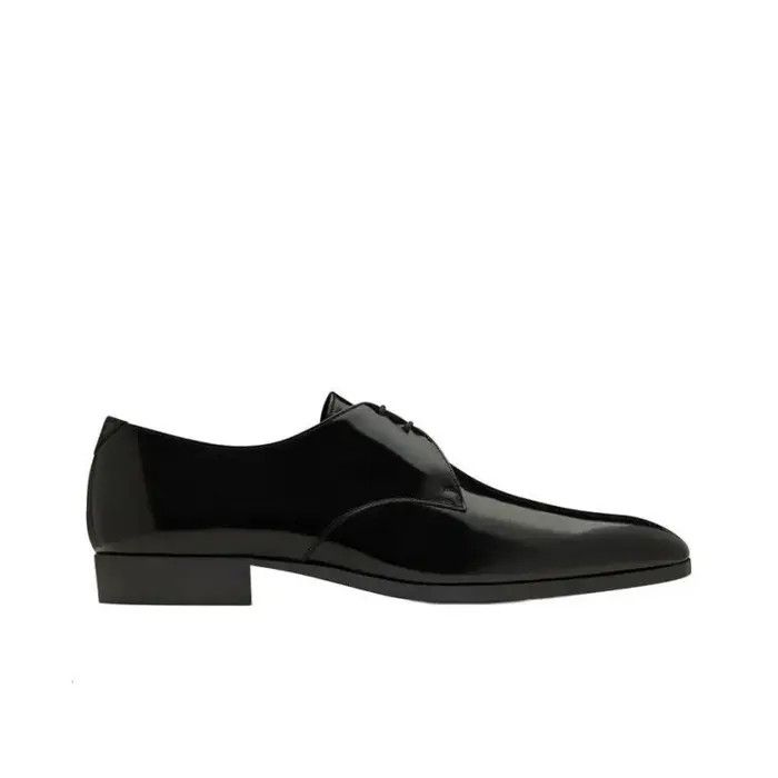 Saint Laurent Paris o1bcso1str1224 Wyatt Derbies In Shiny Leather in Black Size US 12.5 / EU 45-46 - 1 Thumbnail