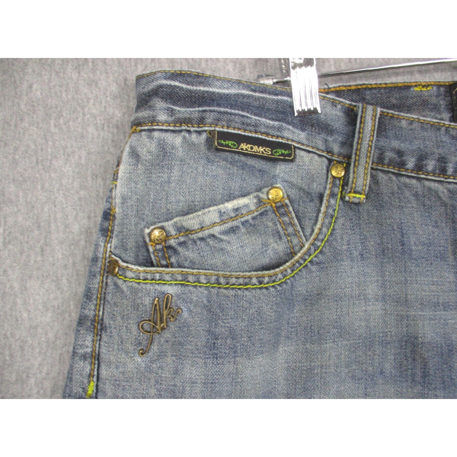Akademiks Akademiks Jeans Mens 38 Straight Leg Embroidered Back Pockets Distressed Denim 3 Size US 38 / EU 54 - 3 Thumbnail