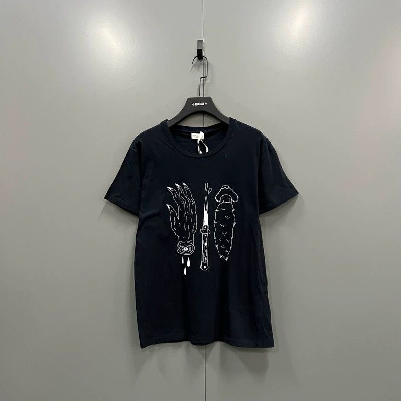 Saint Laurent Paris Saint Laurent ParisBlack graphic printed short sleeves 250 Size US M / EU 48-50 / 2 - 1 Thumbnail