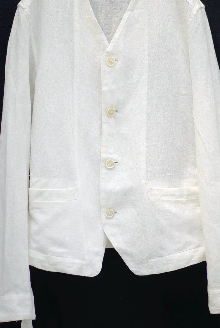 Issey Miyake Issey Miyake size:2 White linen coat Size M / US 6-8 / IT 42-44 - 3 Thumbnail