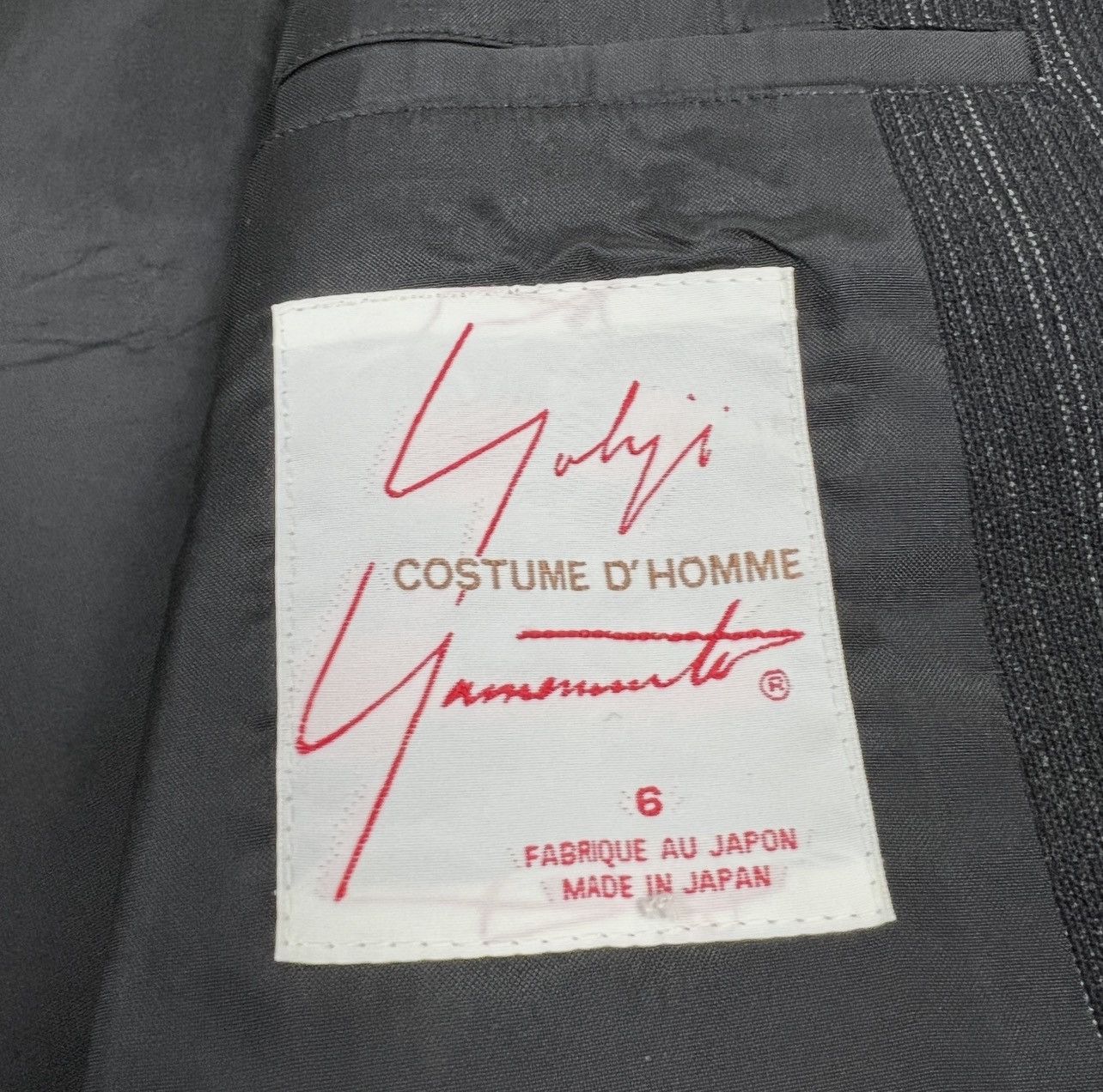 Yohji Yamamoto Yohji Yamamoto Costume D’Homme Pinstripe Wool Suit Archive Size 46R - 7 Thumbnail