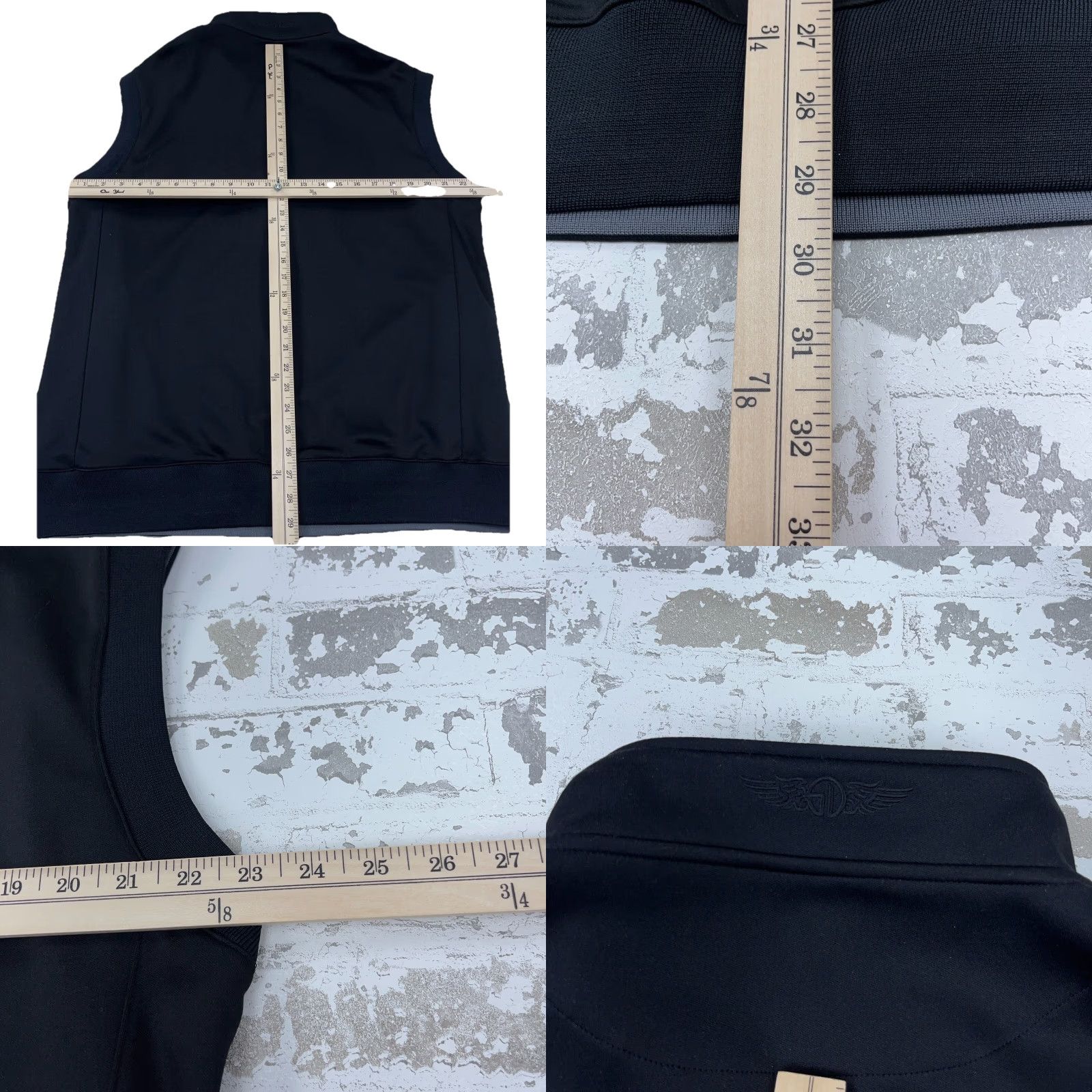 Vintage Straight Down Golf Vest Men XL Black Pullover Quarter Zip Performance Sweater Size US XL / EU 56 / 4 - 8 Thumbnail