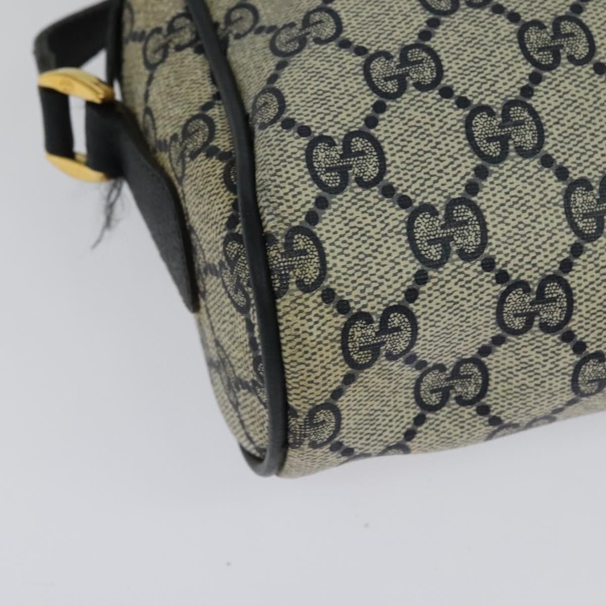 Gucci GUCCI GG Supreme Sherry Line Shoulder Bag Pvc Navy Gold 119 Size ONE SIZE - 12 Thumbnail