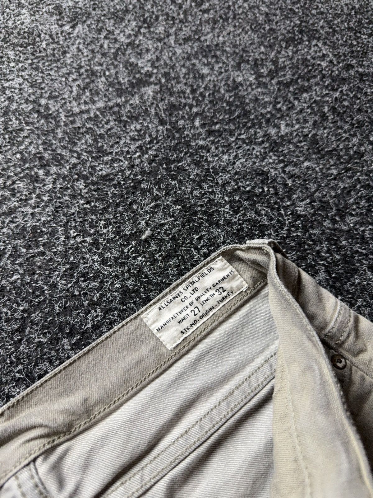 Allsaints AllSaints Grey Slim Jeans Rick style Minimal Stretch Denim Size 27" / US 4 / IT 40 - 9 Thumbnail