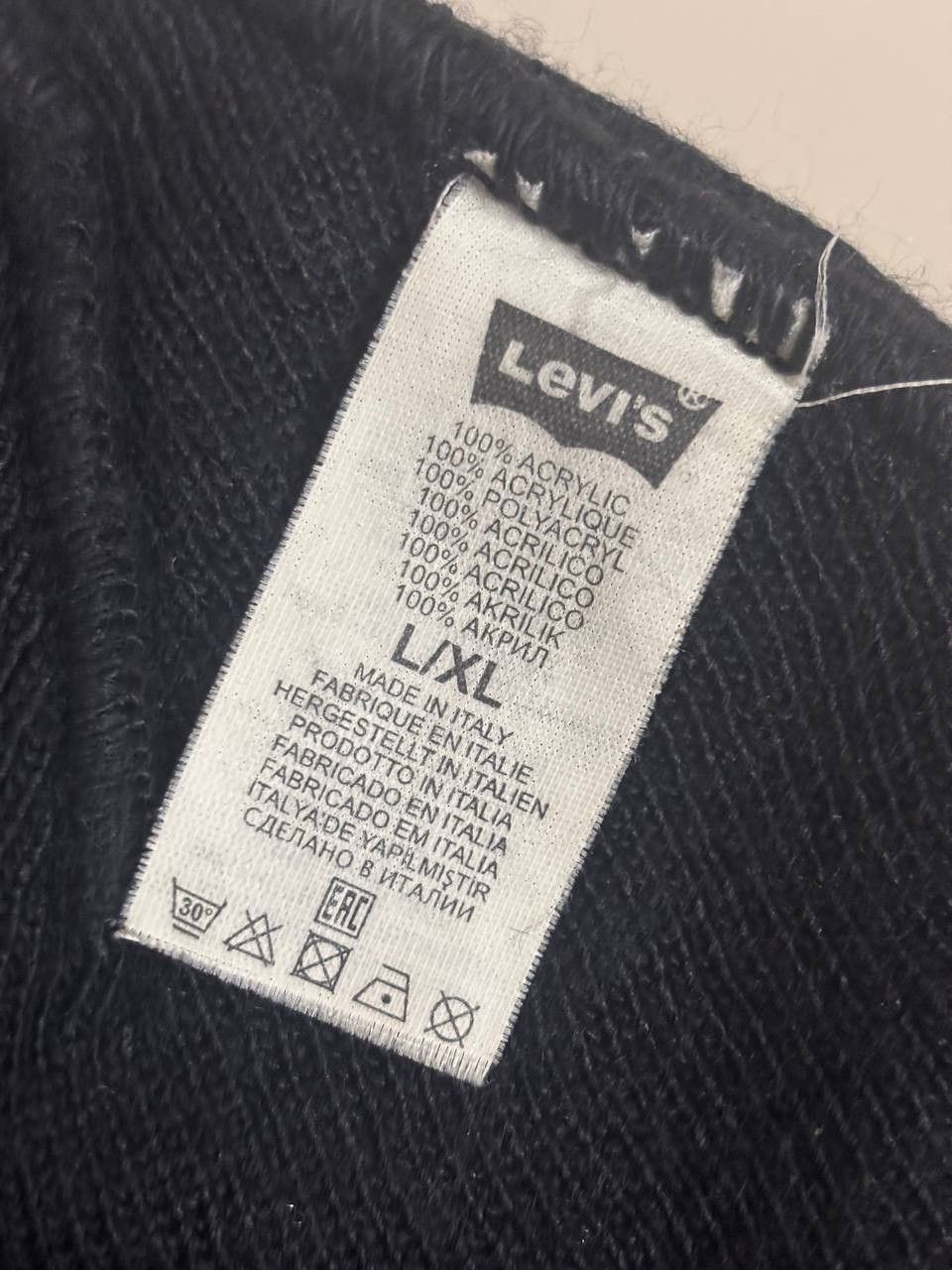 Levi's Vintage Italian Levi's knit hat, size L/XL navy blue acrylic Size ONE SIZE - 4 Thumbnail