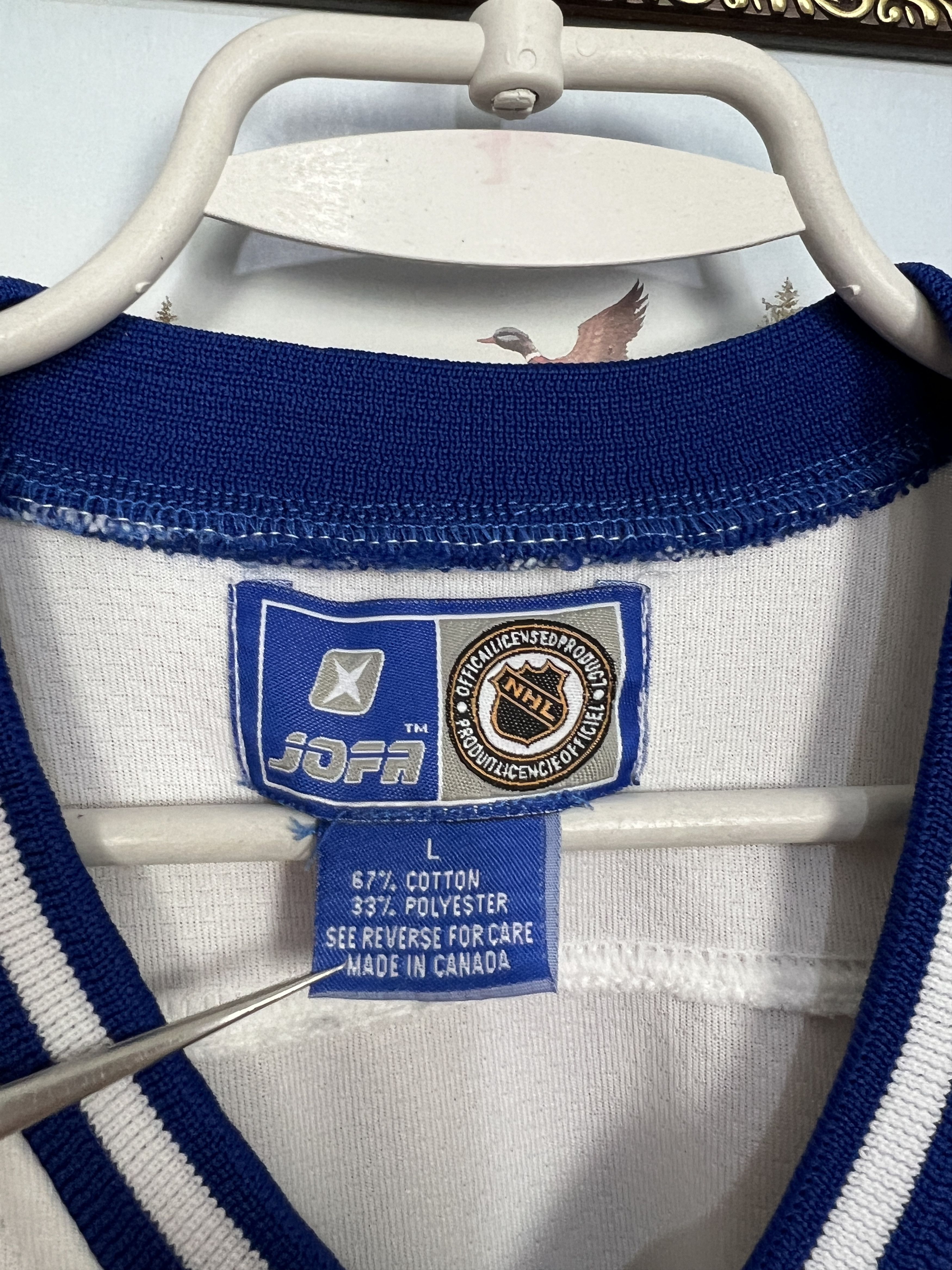 Vintage JOFA Toronto Maple Leafs Canada Ice Hockey Jersey Trikot Size US L / EU 52-54 / 3 - 8 Thumbnail