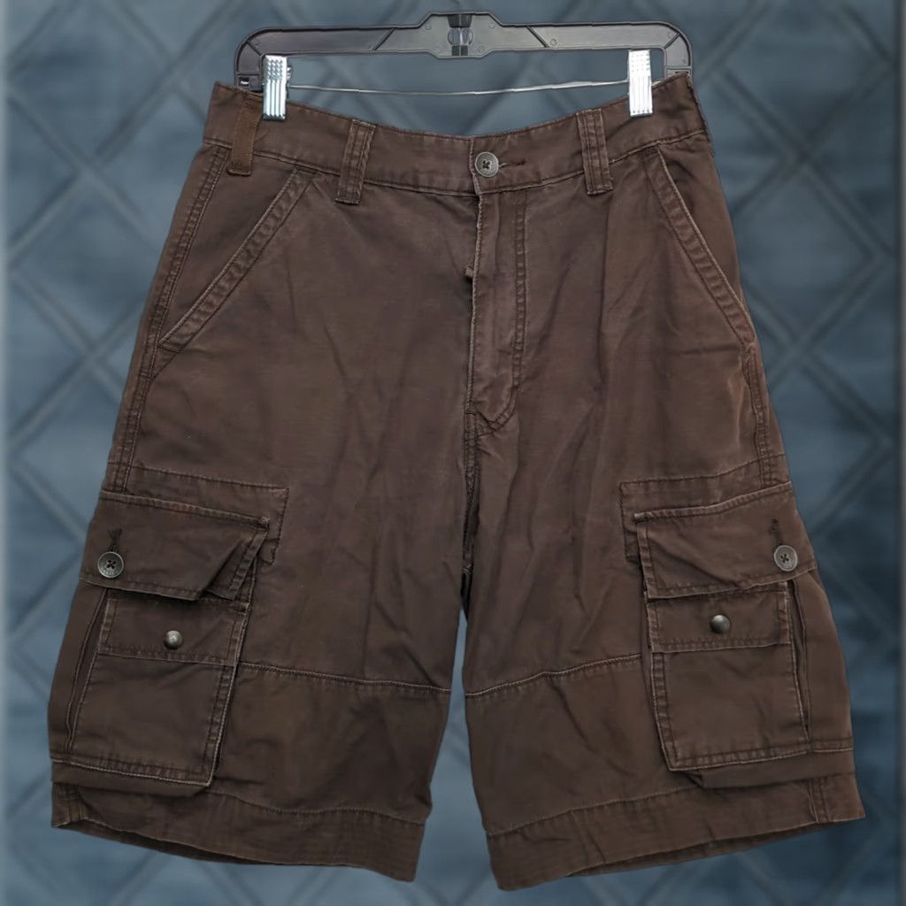 Levi's VINTAGE Levi's Shorts Cargo 33 8 Pocket Cotton Brown Mens Classic 90s Casual Cargo Pocket Brown Mens Size US 33 - 1 Thumbnail