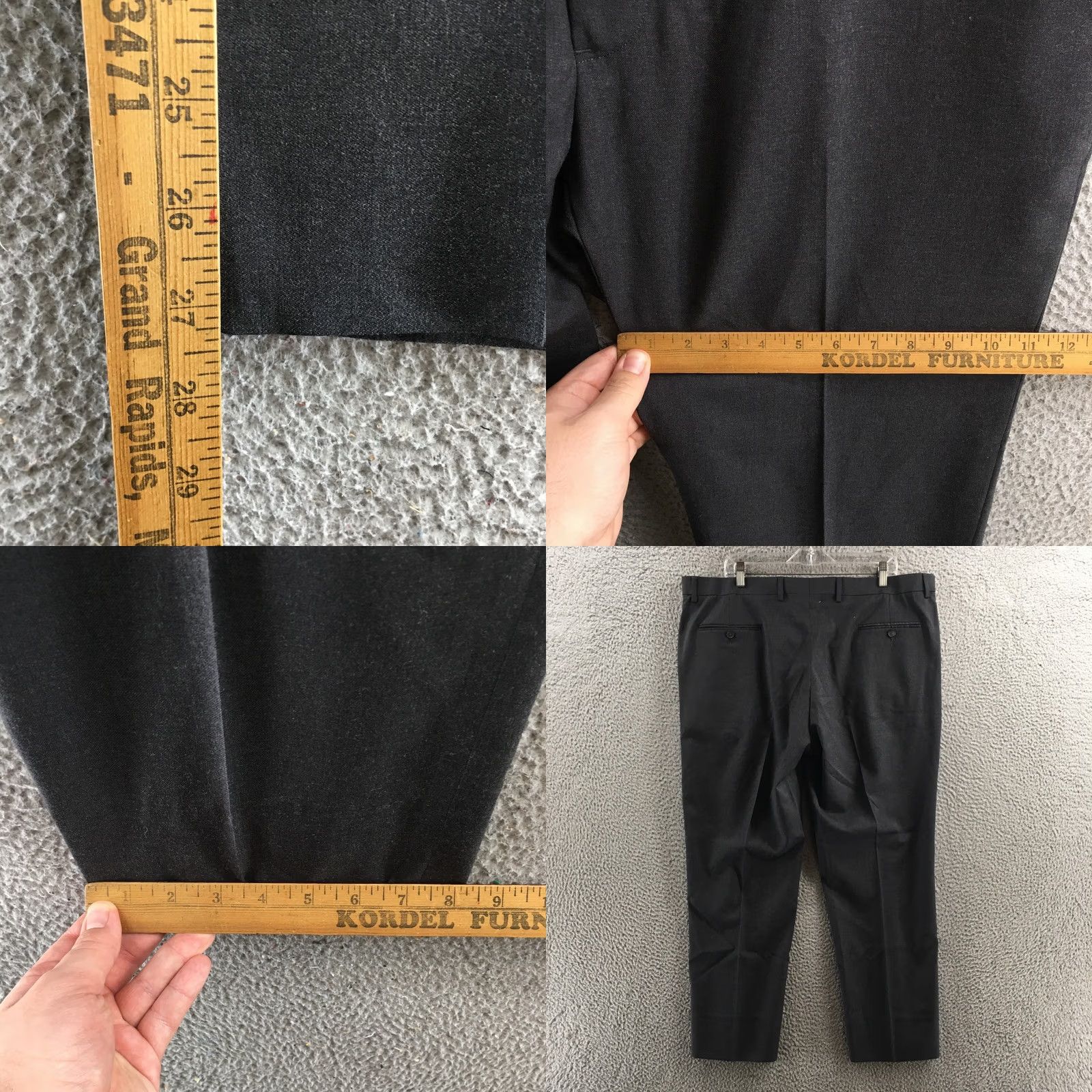 Kenneth Cole Kenneth Cole Dress Pants Mens 42 Gray Wool Blend Mid Rise Flat Front Casual Zip Size US 42 / EU 58 - 8 Thumbnail