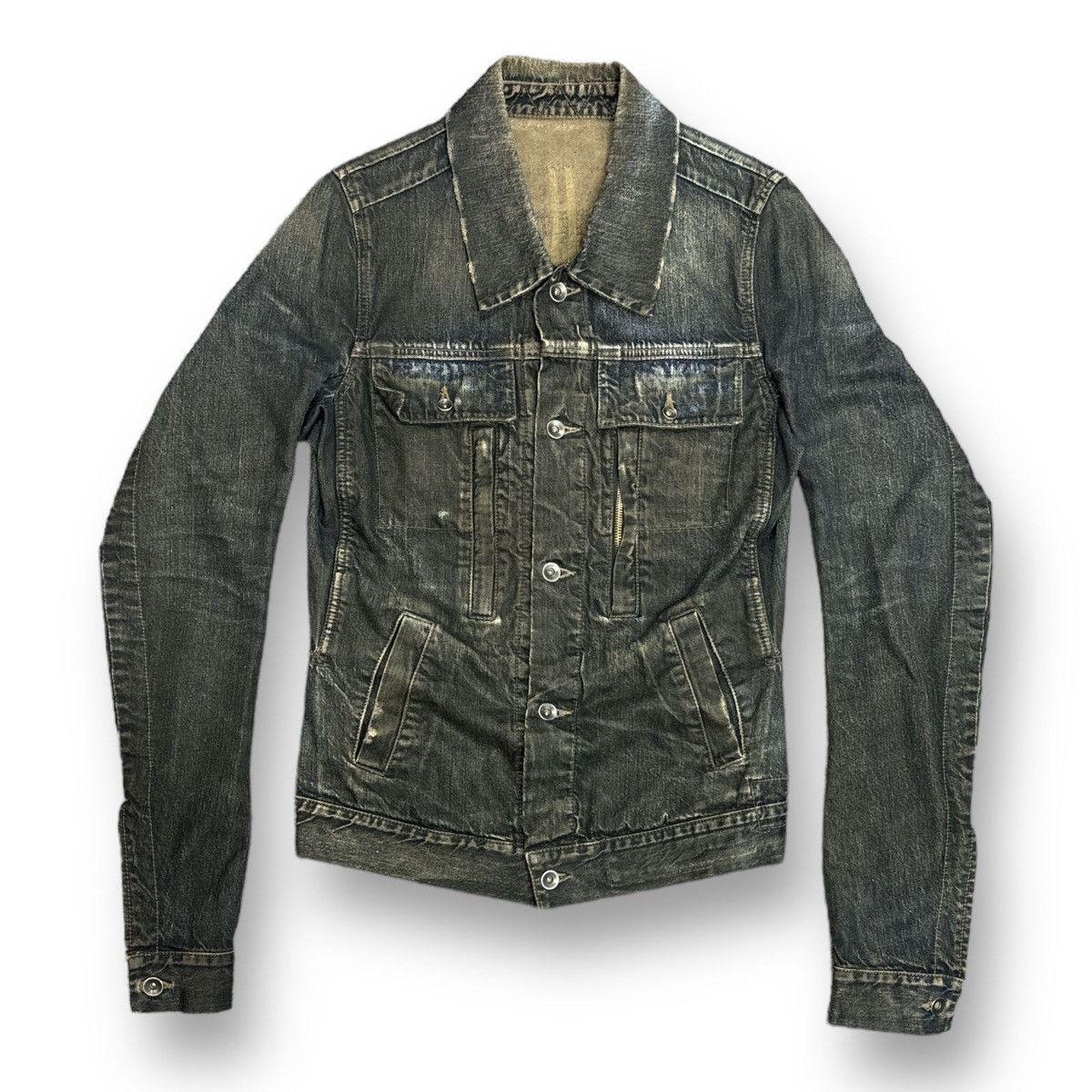 Rick Owens FW07 “Exploder” Dust Washed Trucker Denim Jacket