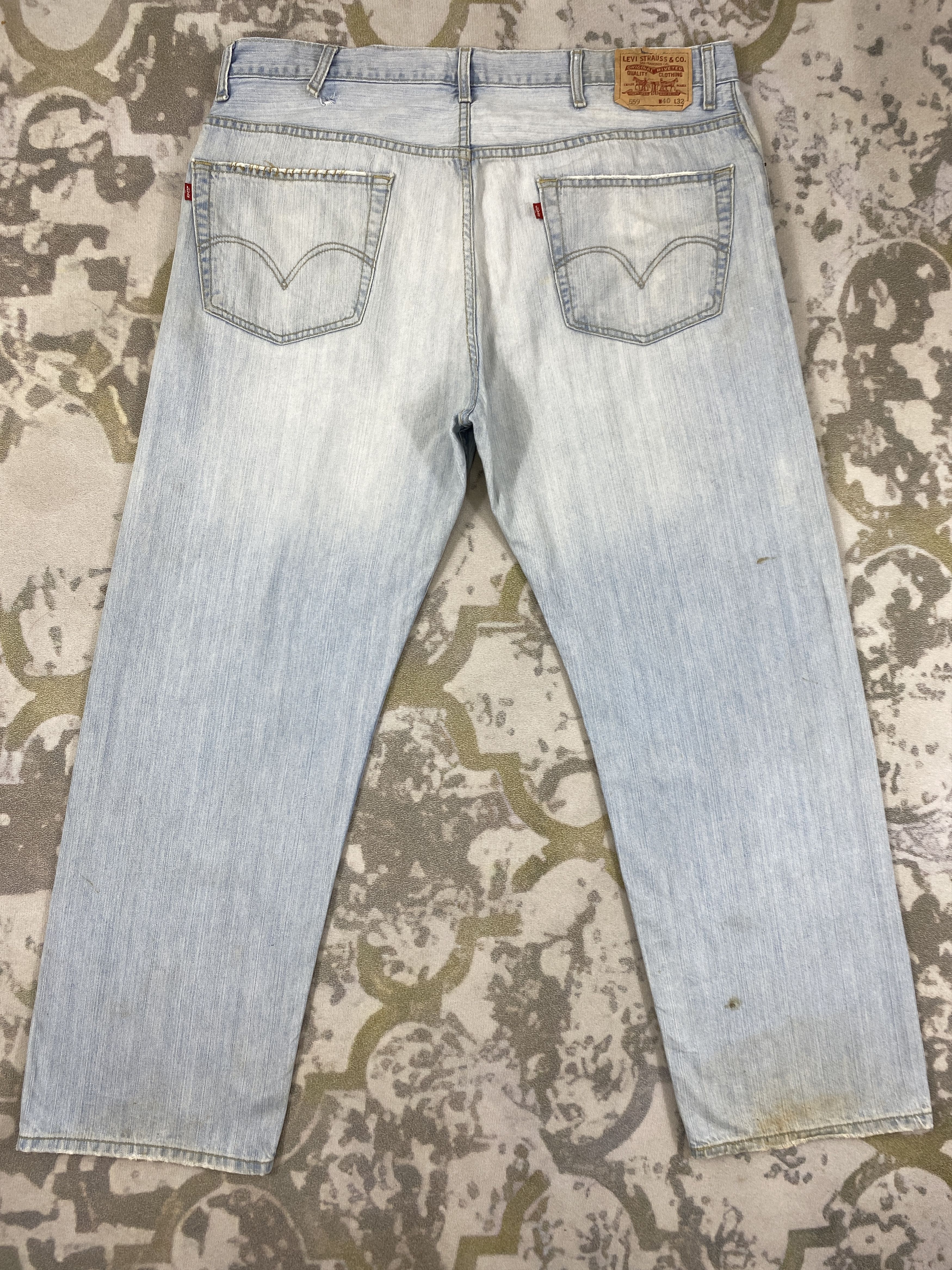 Levi's Light Wash Vintage Levi's 559 Straight Denim 41x31.5 JN496 Size US 41 - 2 Thumbnail