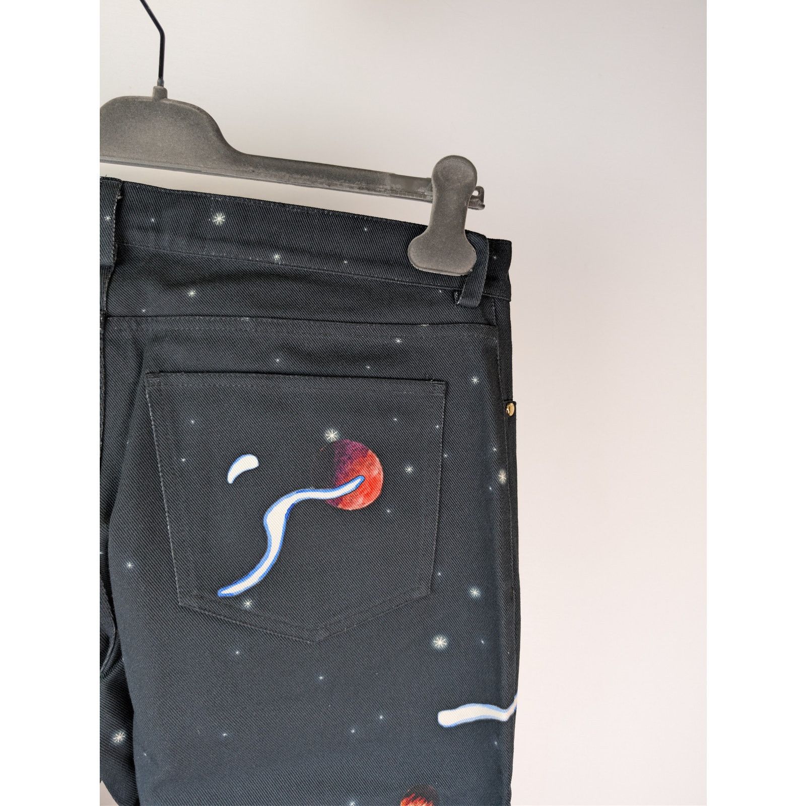 Casablanca o1rshd1 Cowboy De L'Espace Printed Straight Leg Denim Jeans Size US 36 / EU 52 - 14 Thumbnail