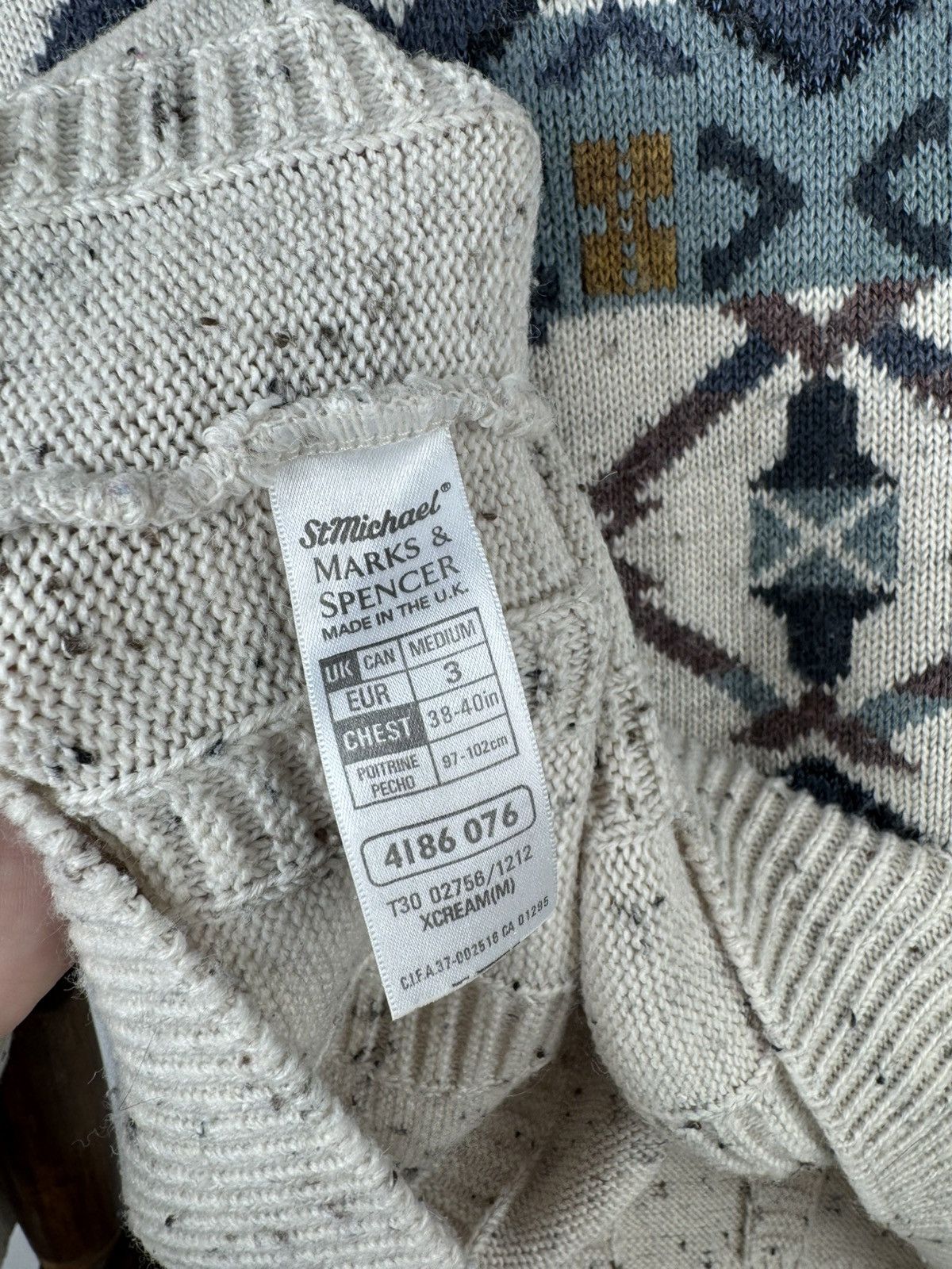Marks & Spencer × Vintage Vintage Marks Spencer Abstract Pattern Sweater Pullover Size US M / EU 48-50 / 2 - 6 Thumbnail