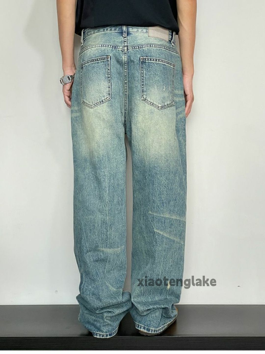 Jean × Vintage washed faded cleanfit yuppie loose baggy jeans Size US 32 / EU 48 - 5 Thumbnail