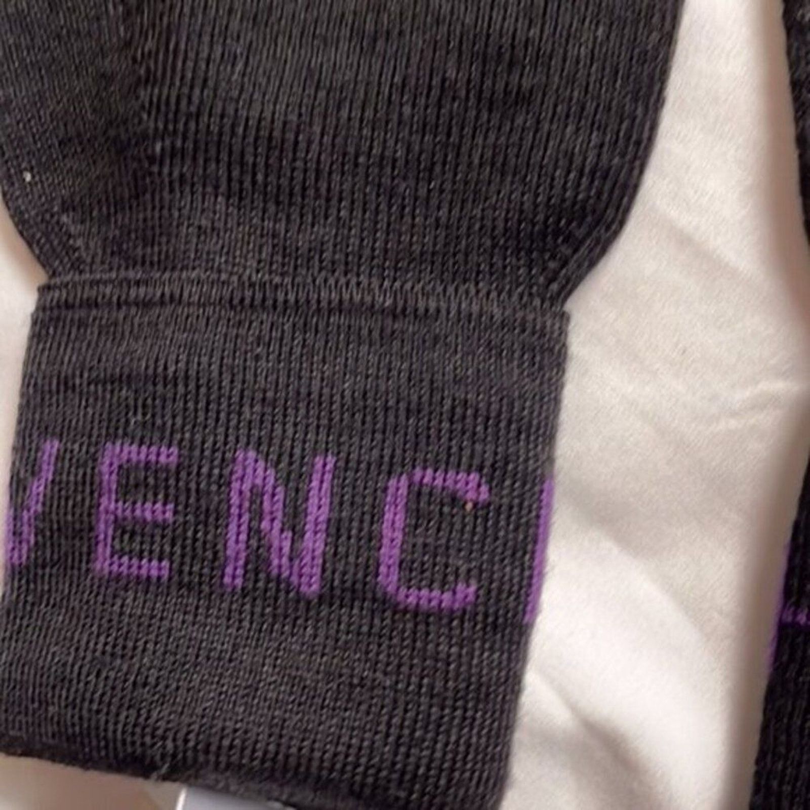 Givenchy Givenchy Logo Cuff Wool Gloves black and purple Size ONE SIZE - 3 Thumbnail