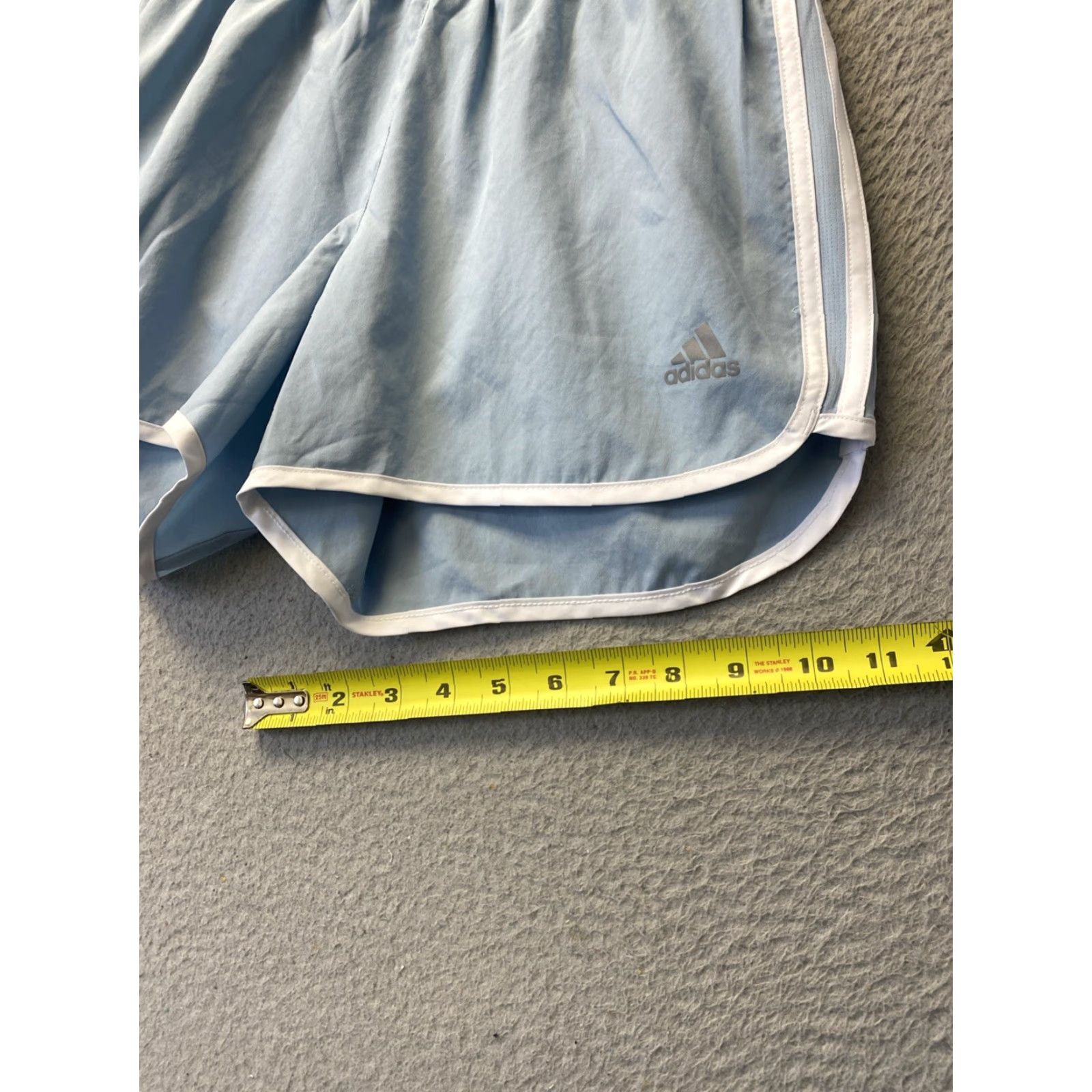 Adidas Adidas Shorts Women's S Regular Gray Like Blue Breathable Elastic Waist Yoga Gym Run Tennis Size 28" / US 6 / IT 42 - 6 Thumbnail