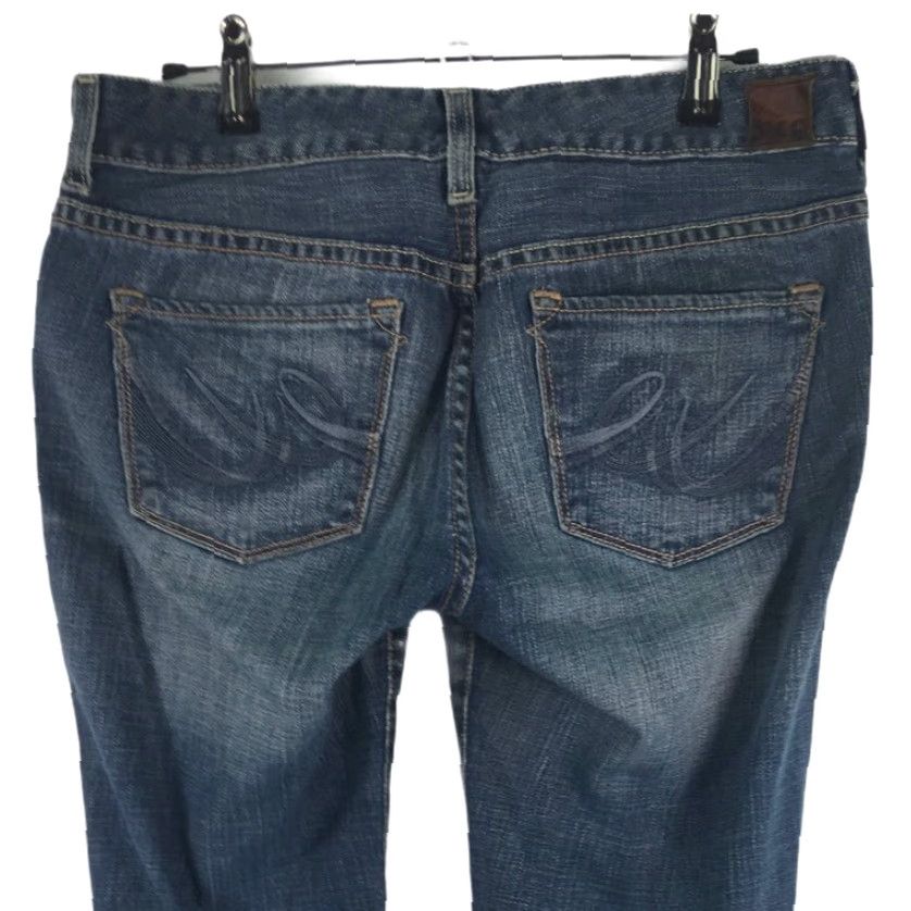 Denime X2 Jeans Boot Cut Flare Denim Dark Wash Blue 32X28 Women 10 Denim Jeans 5-Pocket Zipper Button Mid Rise Regular Inseam 28 Pants Size 32" / US 10 / IT 46 - 3 Thumbnail