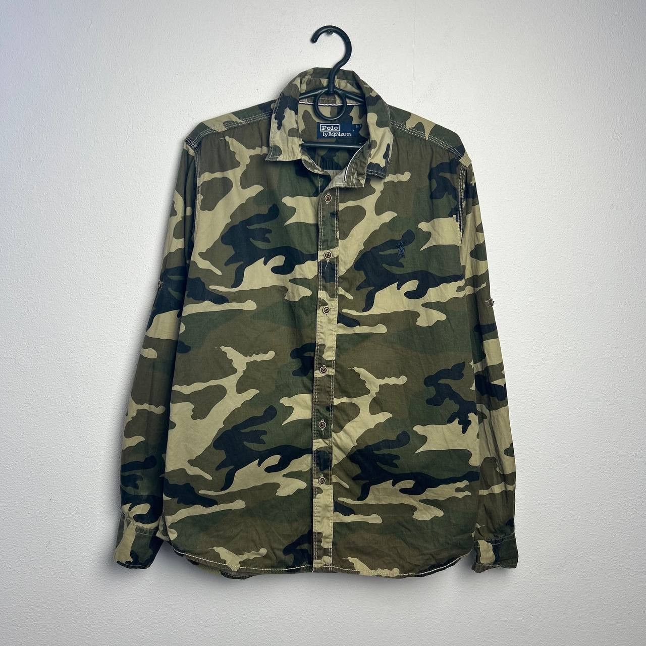 Polo Ralph Lauren Vintage Polo Ralph Lauren Camouflage military y2k shirt Size US L / EU 52-54 / 3 - 1 Thumbnail