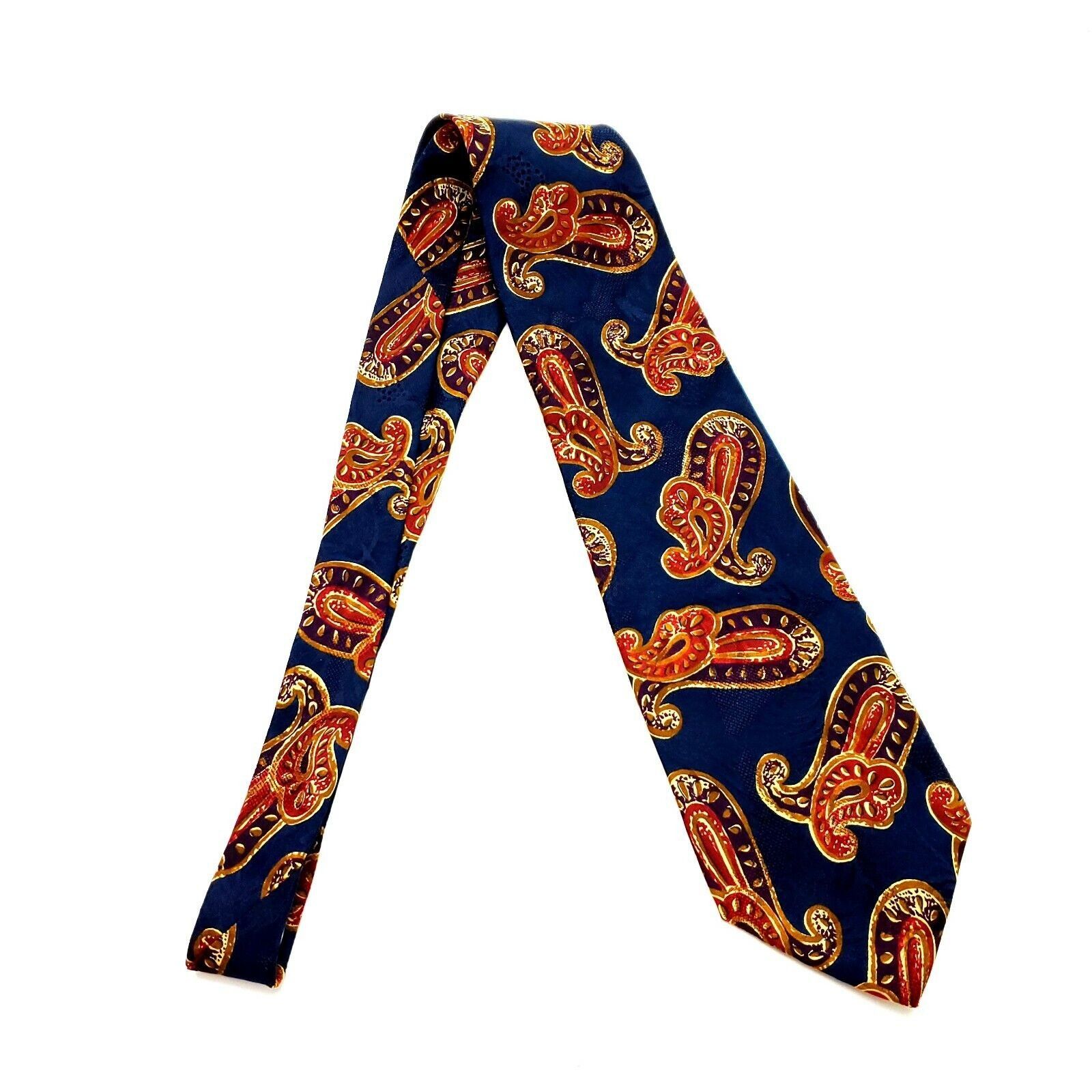 Aquascutum Aquascutum London Silk Tie Blue Paisley Print Size ONE SIZE - 6 Thumbnail