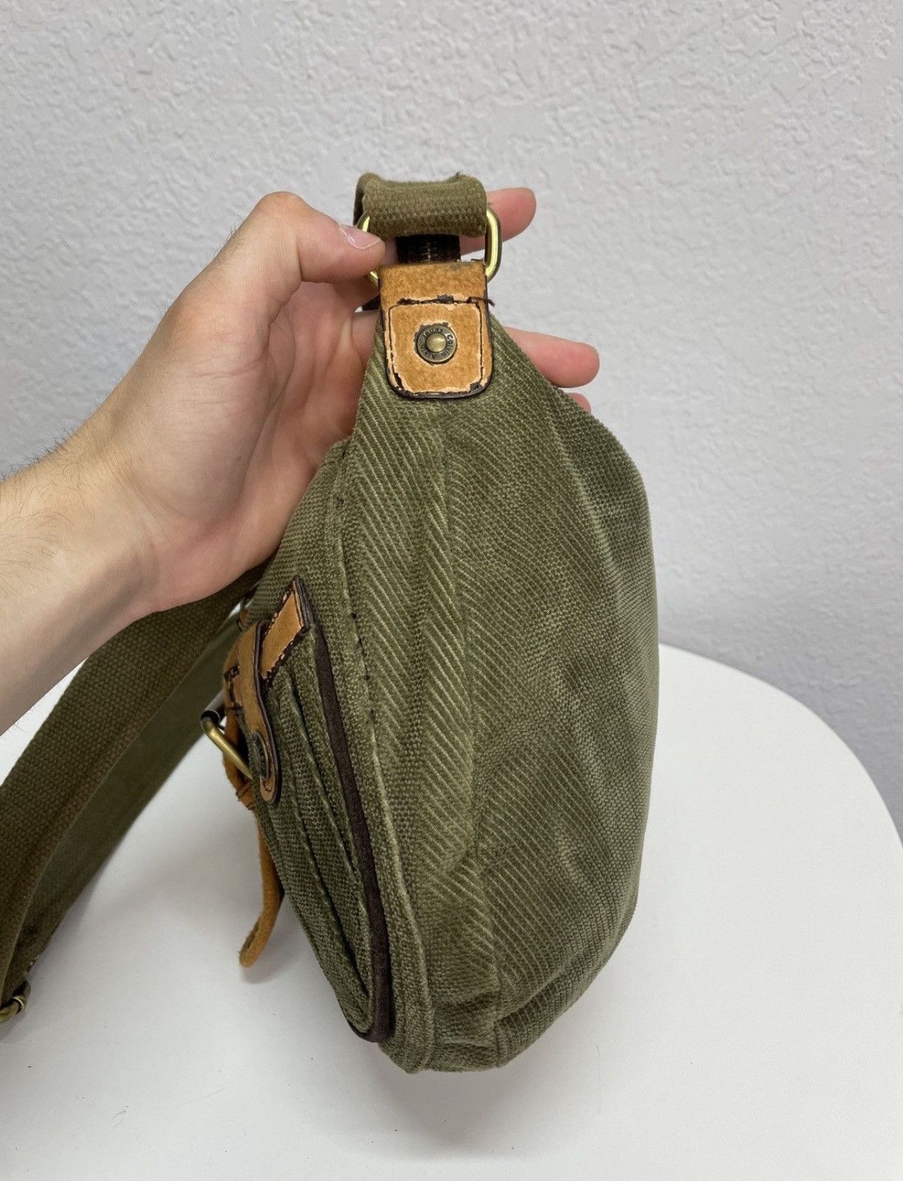 Calvin Klein Vintage Calvin Klein 00s Velvet Leather Bag Kmrii Style Size ONE SIZE - 6 Thumbnail