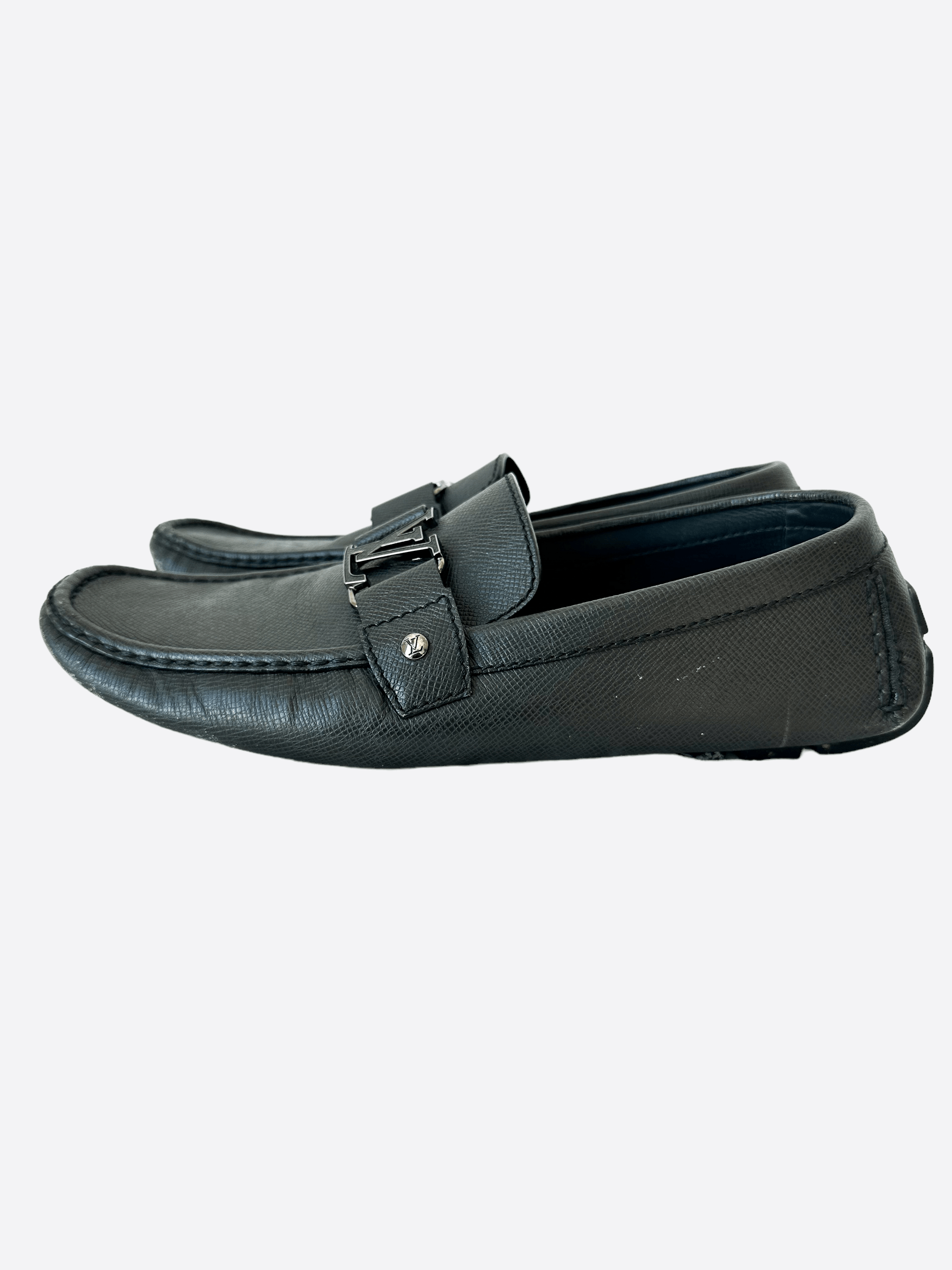 Louis Vuitton Louis Vuitton Dark Navy Logo Loafers Size US 11 / EU 44 - 4 Thumbnail