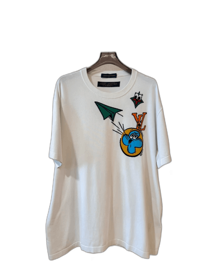Louis Vuitton LV cartoon knit short sleeve top Size US L / EU 52-54 / 3 - 1 Thumbnail