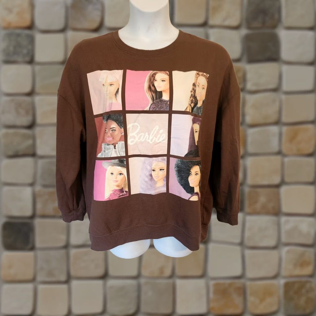 Vintage Barbie Sweatshirt Women's Cozy Graphic XXL Brown Size XXL / US 16-18 / IT 52-54 - 1 Thumbnail