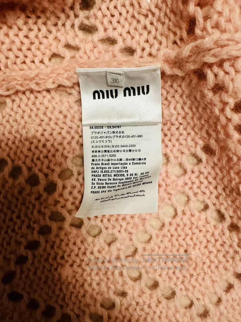 Miu Miu Miu Miu 36 Naked pink cardigan sweater Size S / US 4 / IT 40 - 3 Thumbnail