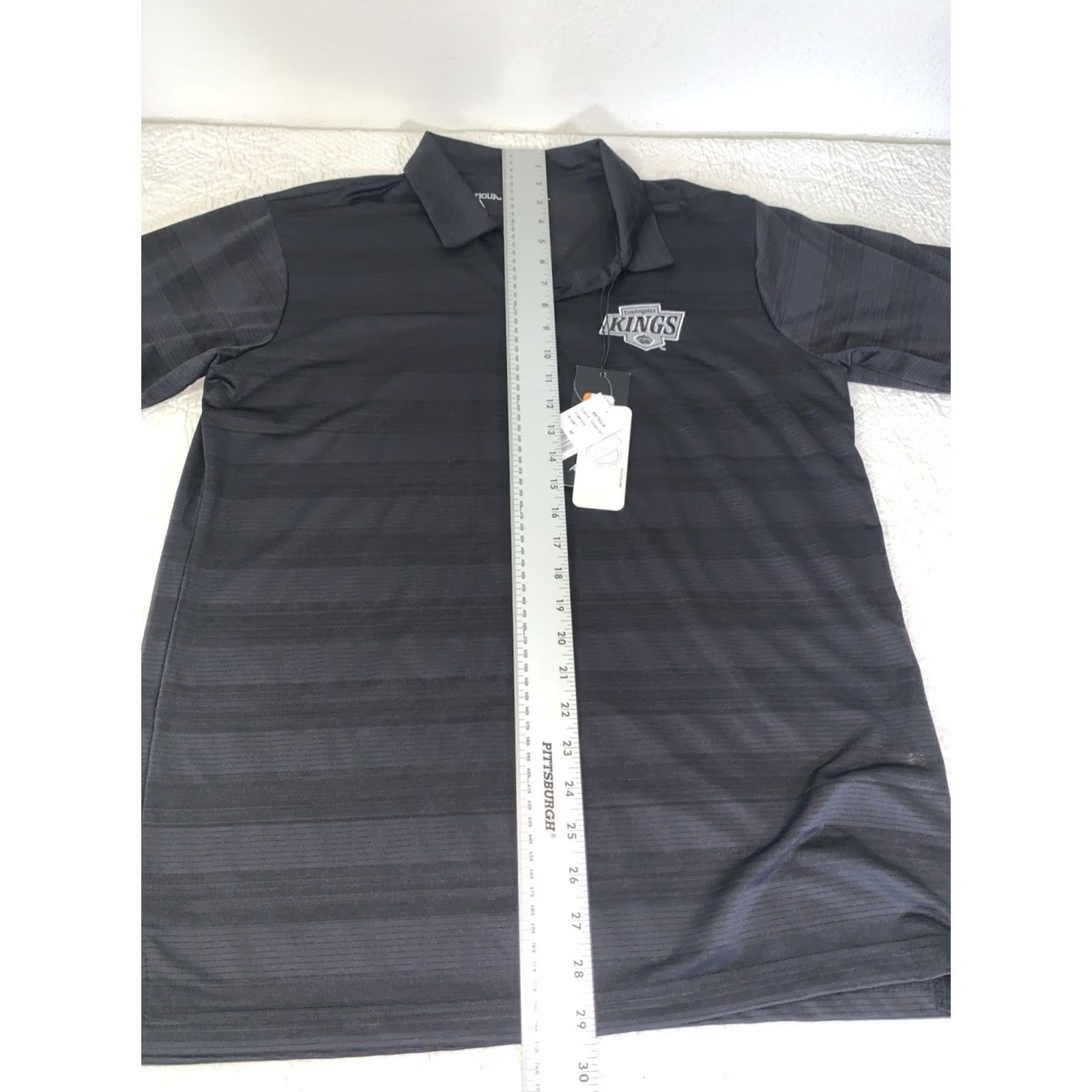 Vintage VINTAGE LA Kings Antigua Golf Shirt M Hockey Striped Black Polo NWT Size US M / EU 48-50 / 2 - 6 Thumbnail