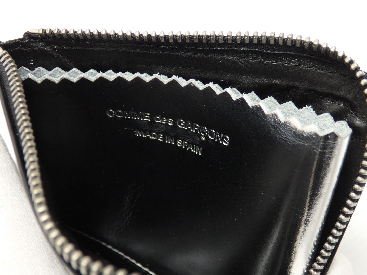 Comme des Garcons Wallet Coin Case L-shaped Zipper Leather Black Size ONE SIZE - 8 Thumbnail