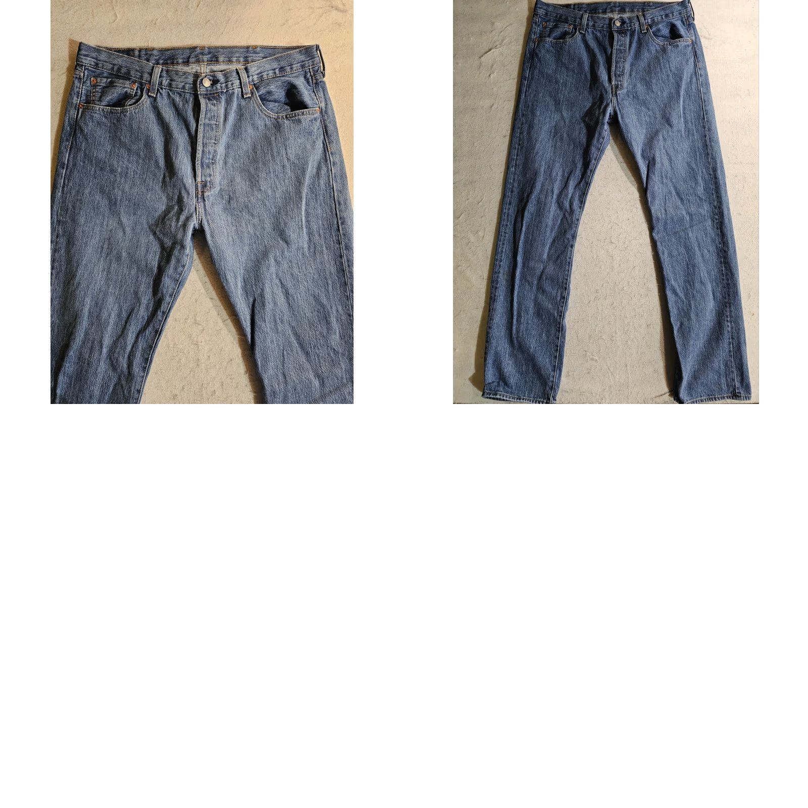 Levi's VINTAGE Levi's 501 XX Jeans Mens 38x36 Blue Light Wash Denim Distressed Cotton Y2K Size US 38 / EU 54 - 9 Thumbnail