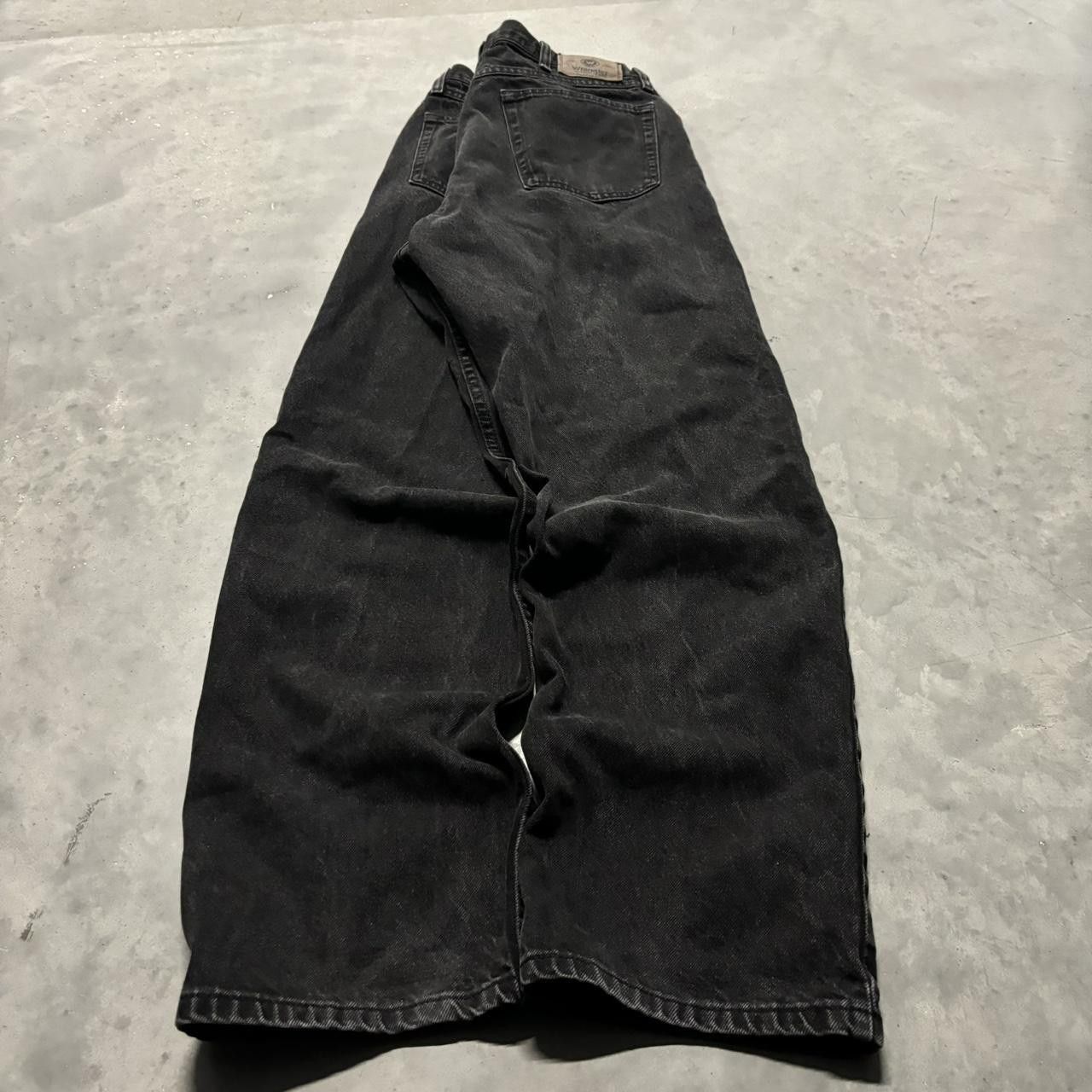 Japanese Brand × Vintage Crazy Vintage Y2K/2000s Grunge Solid Black Skater Denim Jeans! Size US 34 / EU 50 - 4 Thumbnail