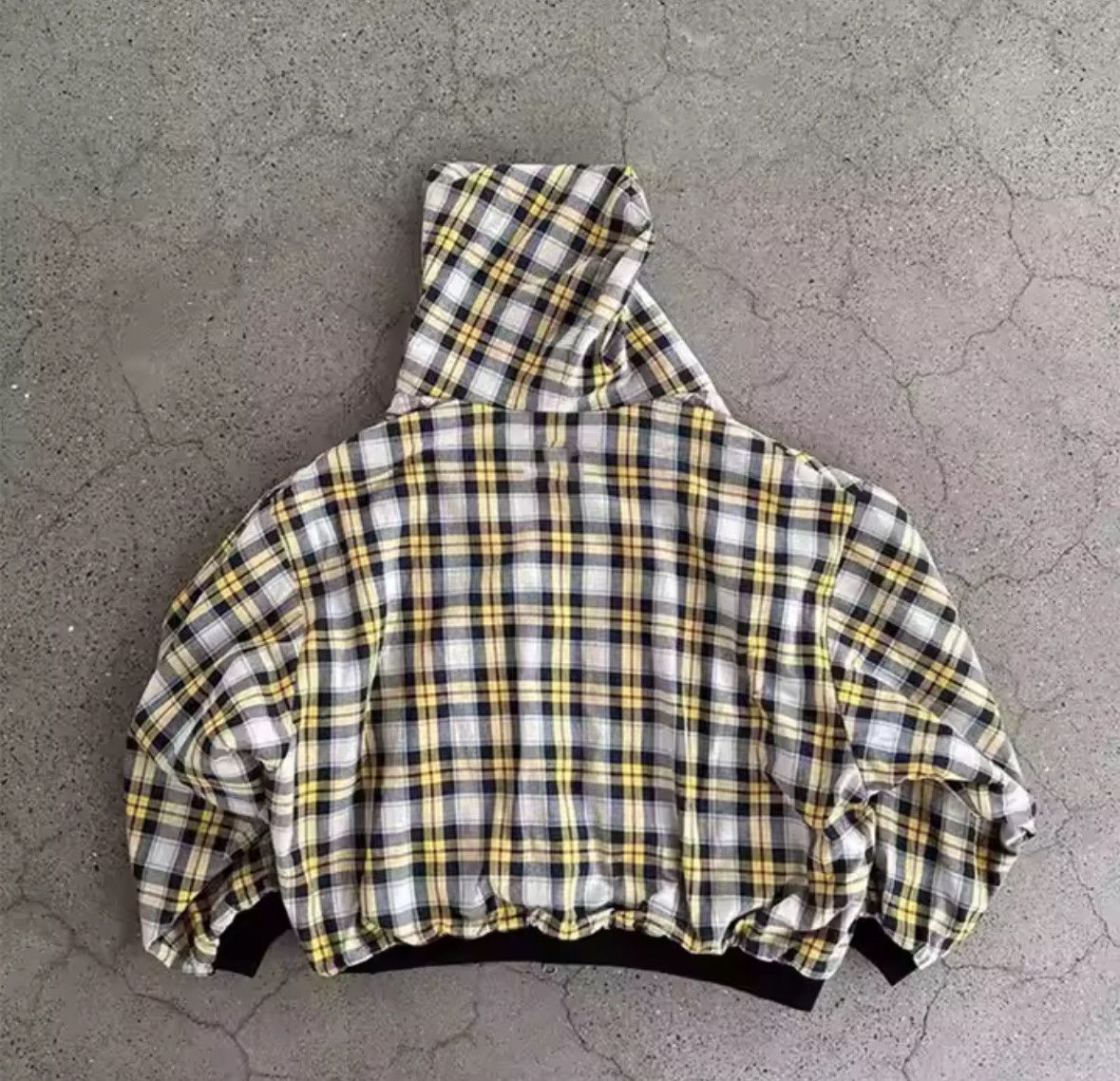 Other Double Sided Korean Yellow Plaid Swag Warm Hoodies Jackets Size US XL / EU 56 / 4 - 2 Thumbnail