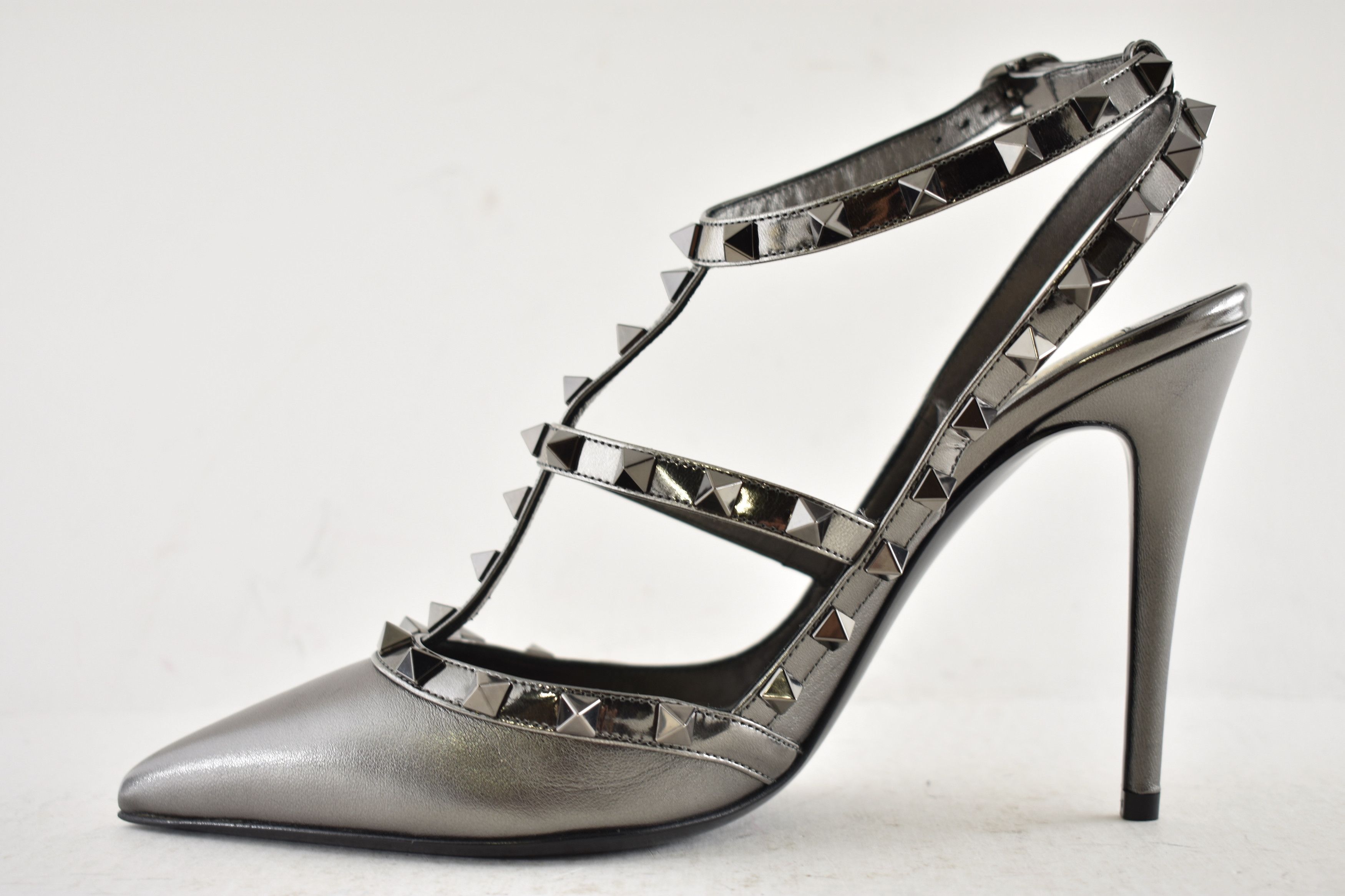 Valentino Rockstud 100mm Anthracite Grey Heel Pump 40